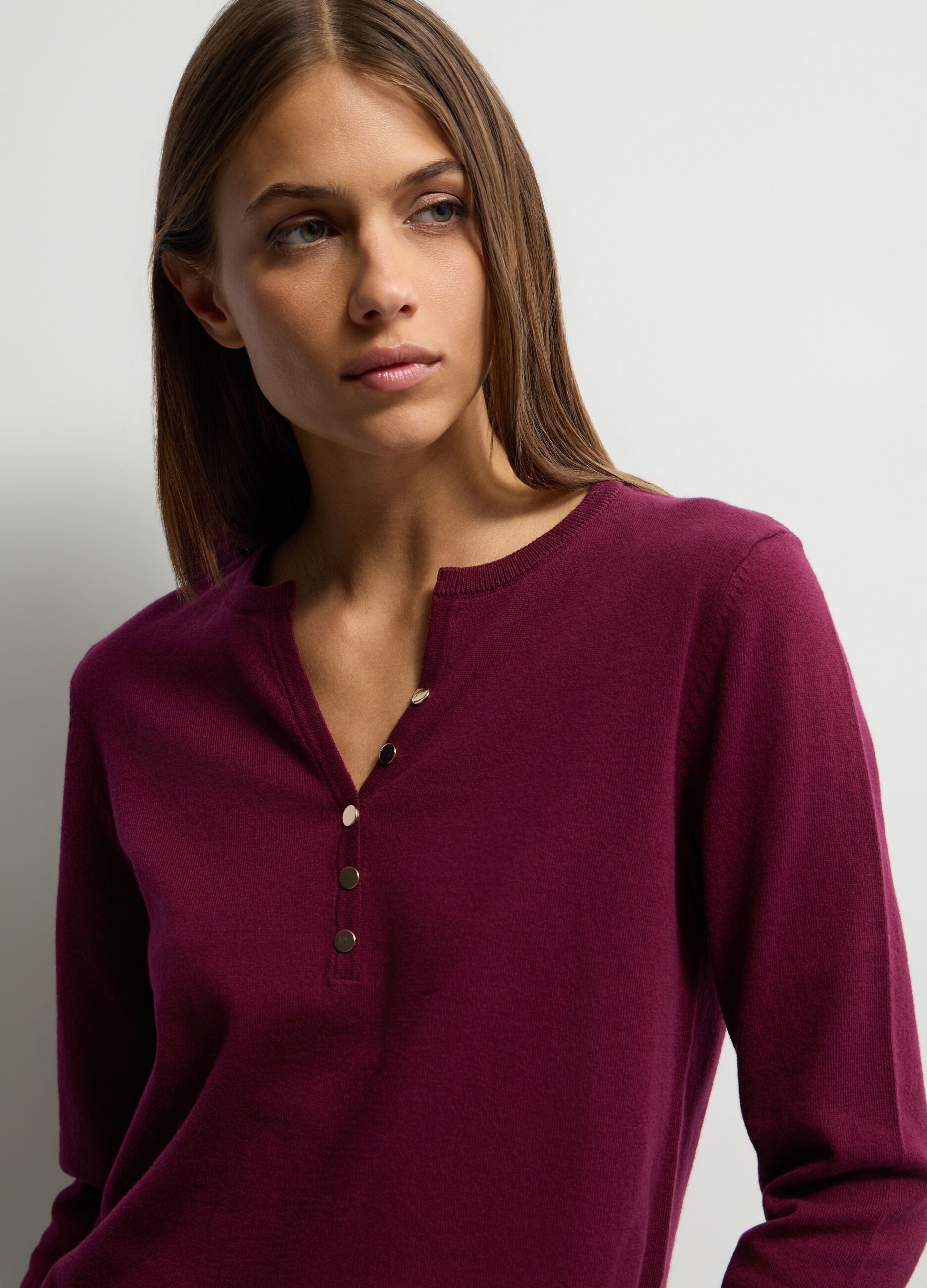 Maglione girocollo rasato donna_2