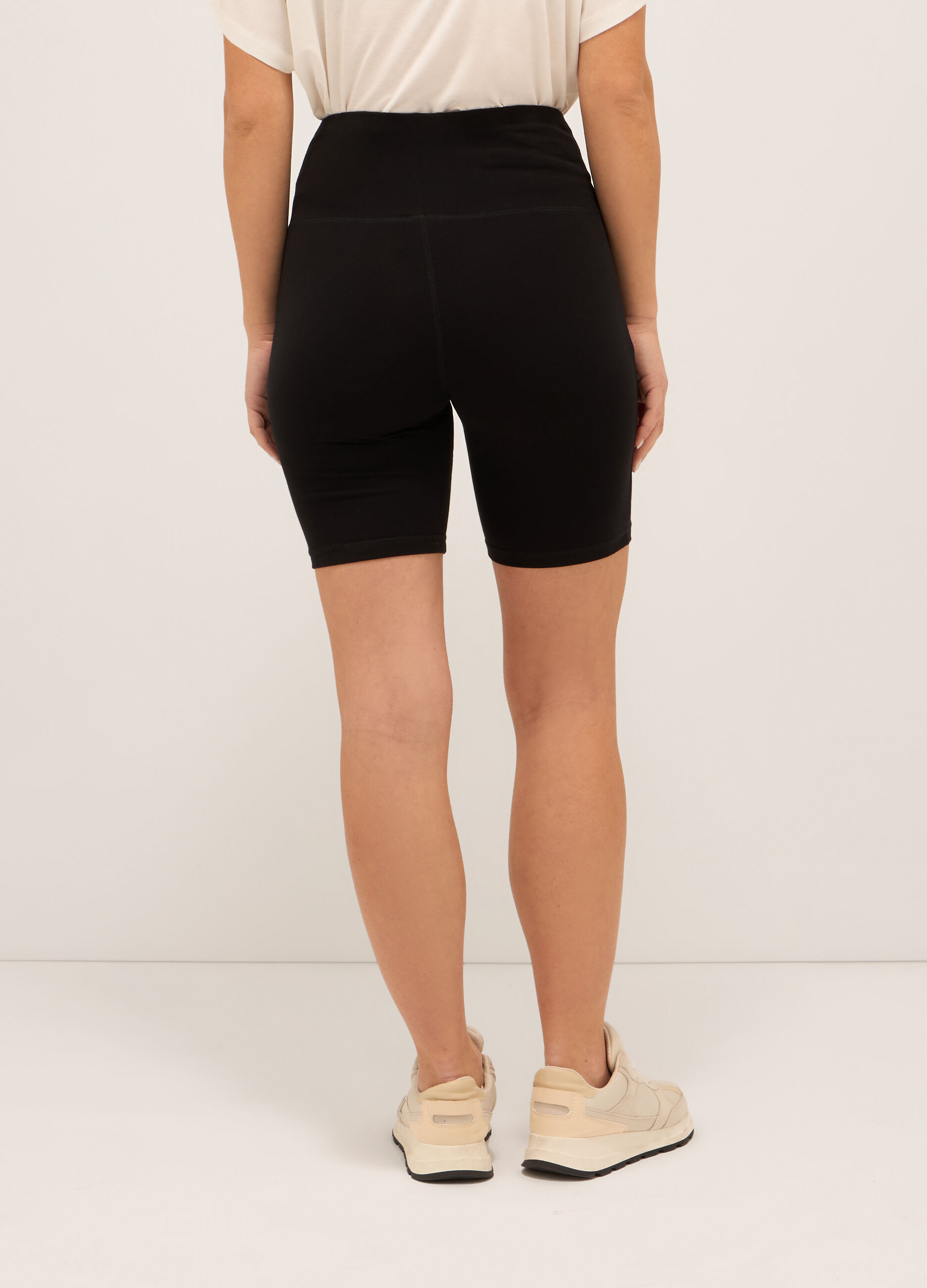 Leggings ciclista in cotone stretch donna_1