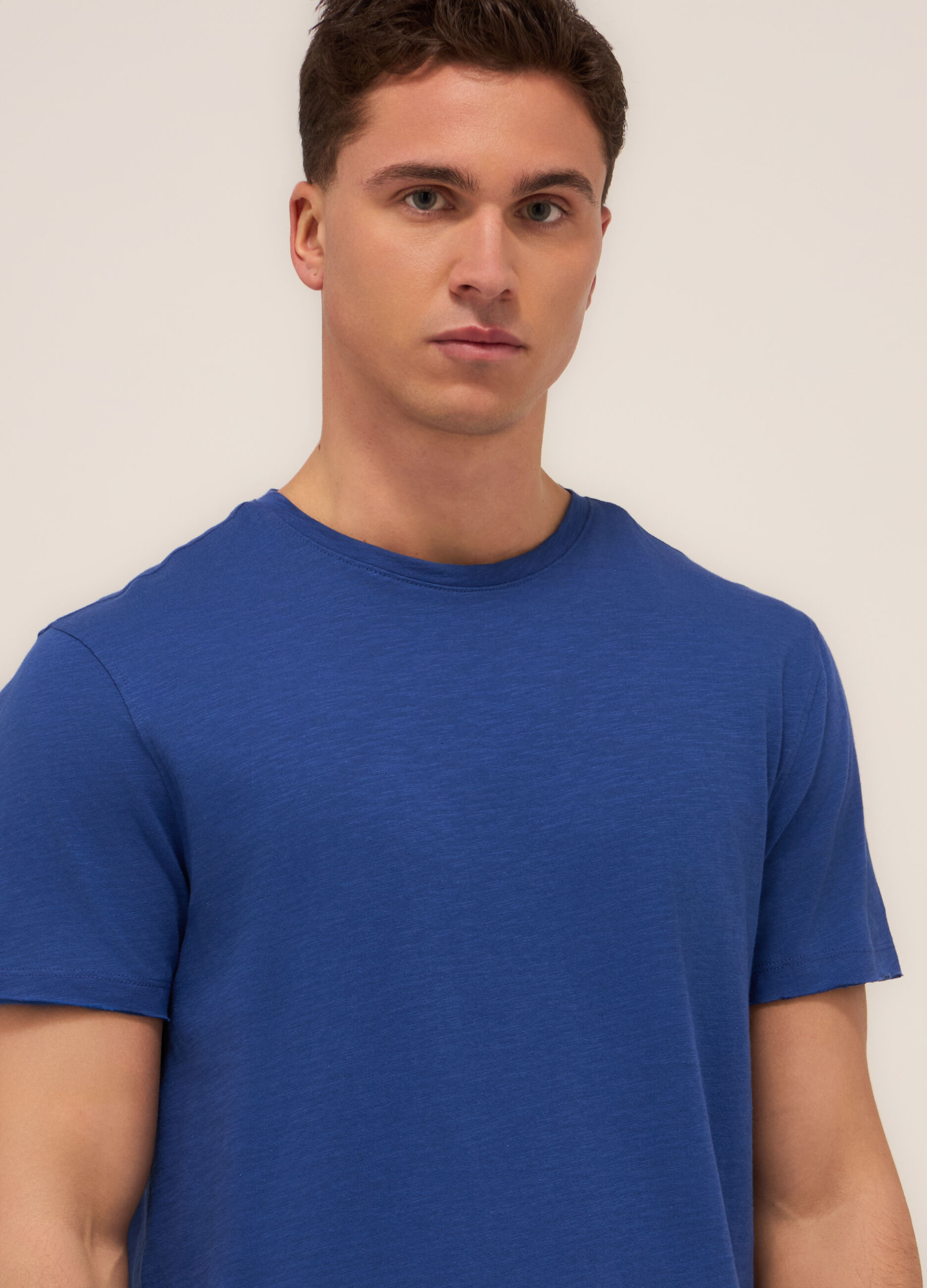 T-shirt in jersey di cotone mélange uomo_2