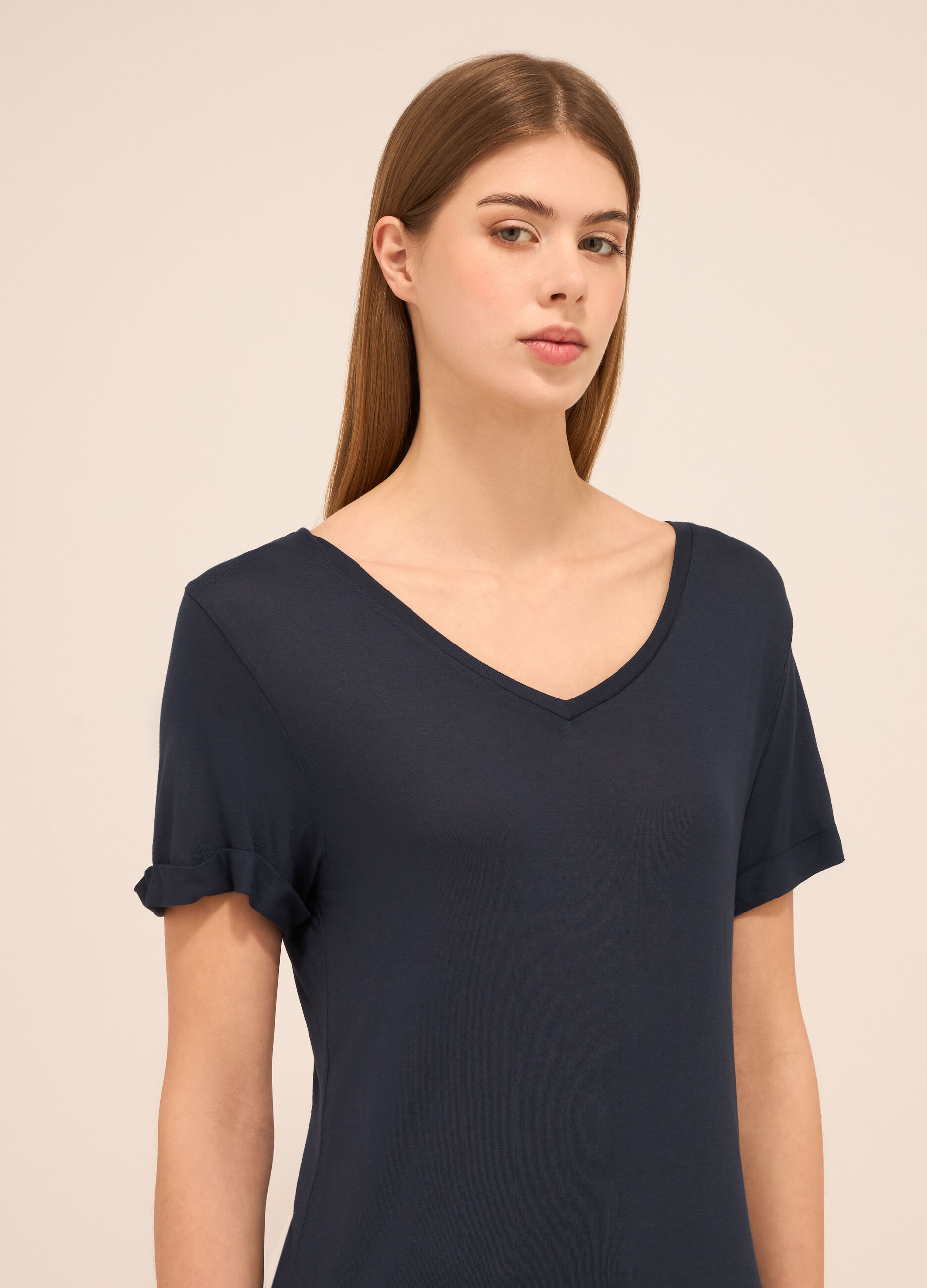 T-shirt in pura viscosa donna_2