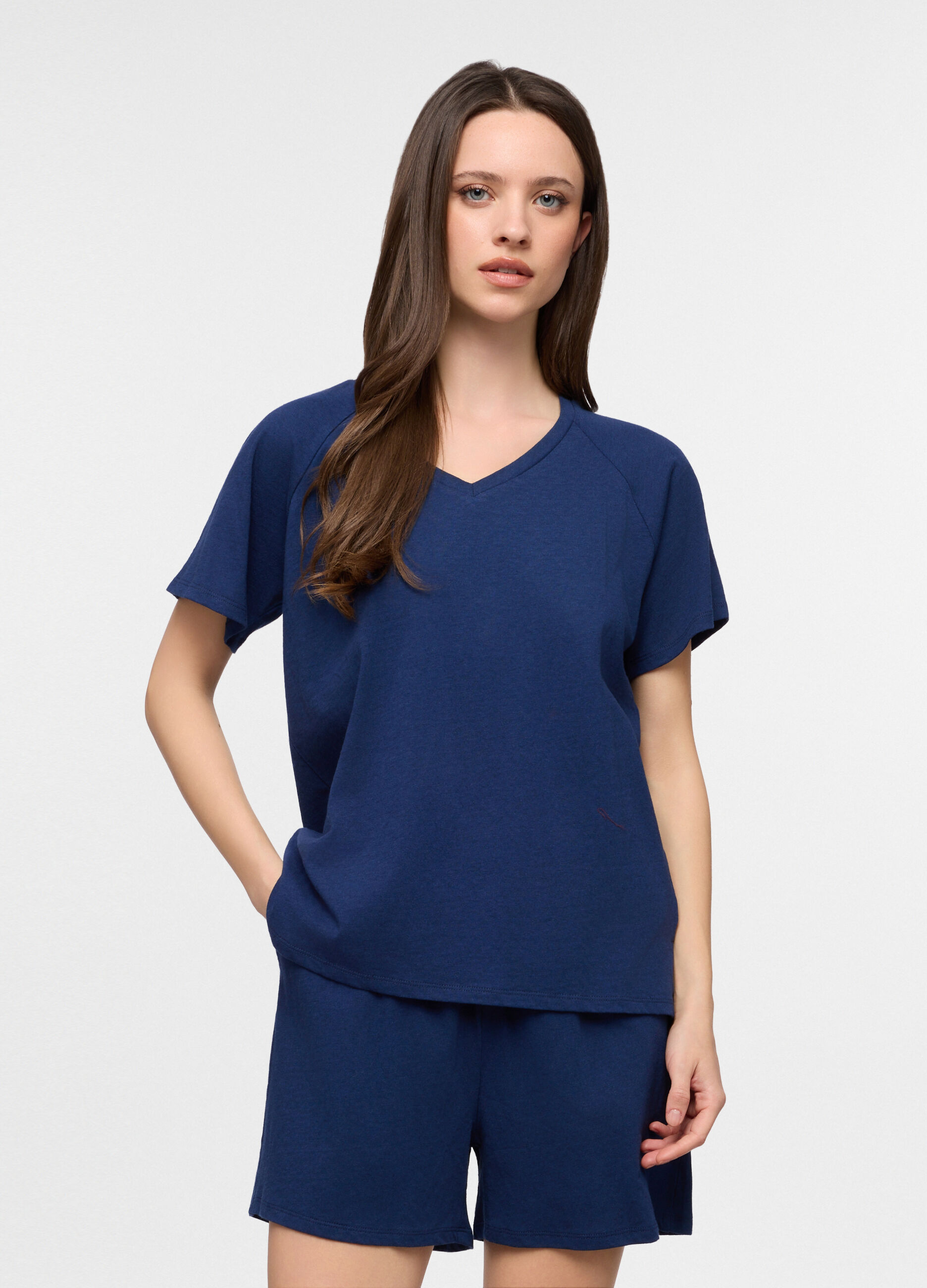Top pigiama misto lino donna_0