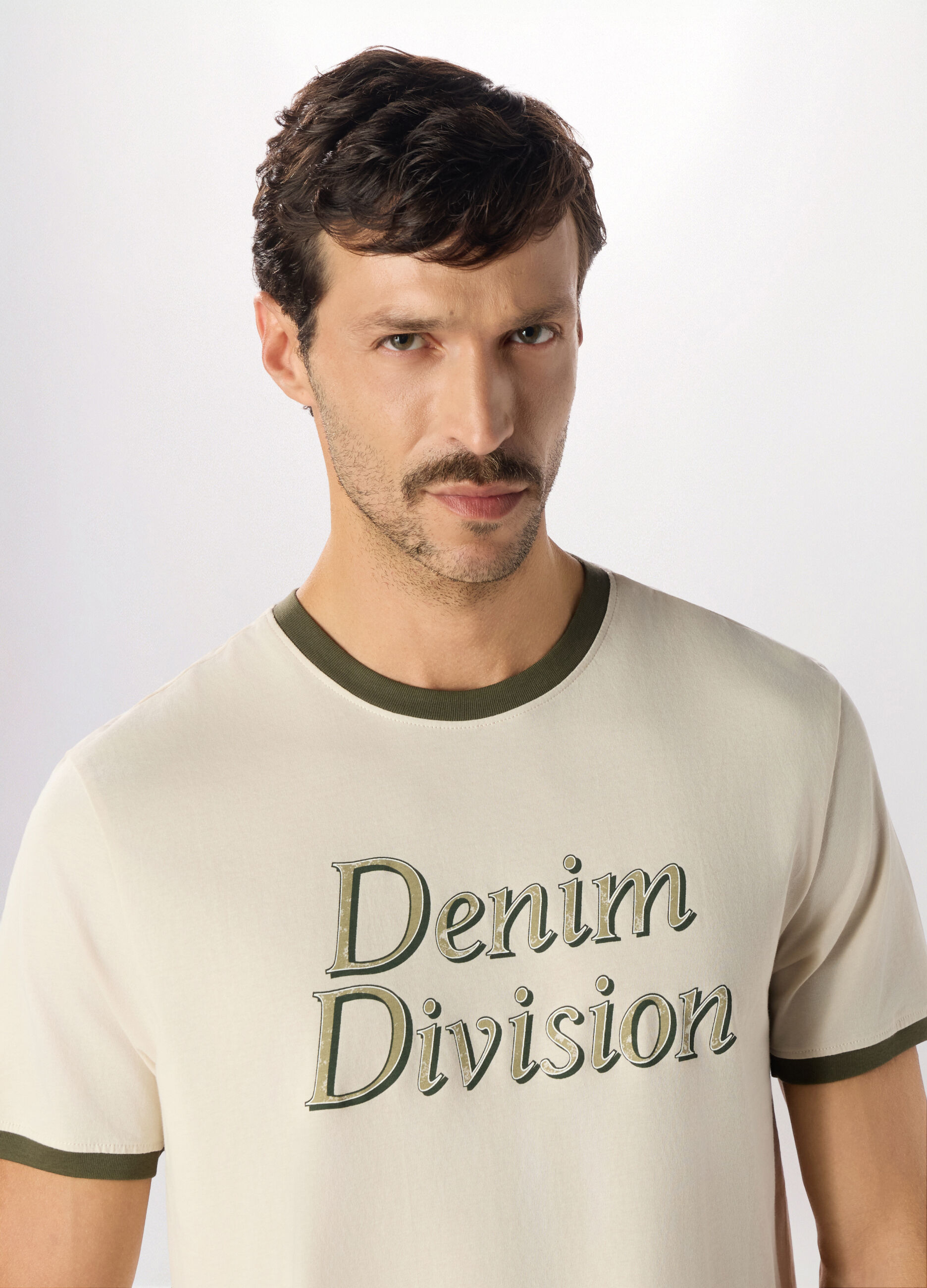 T-shirt con stampa Denim Division in cotone uomo_2