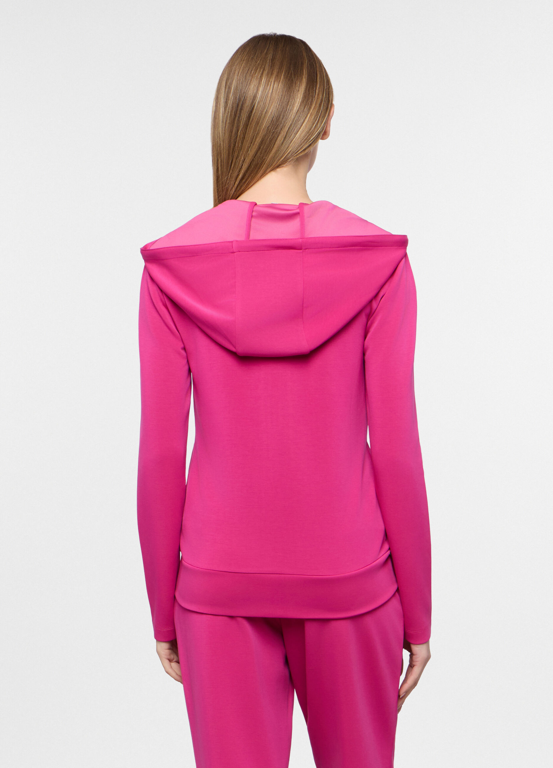 Felpa stretch con cappuccio Holistic donna_1
