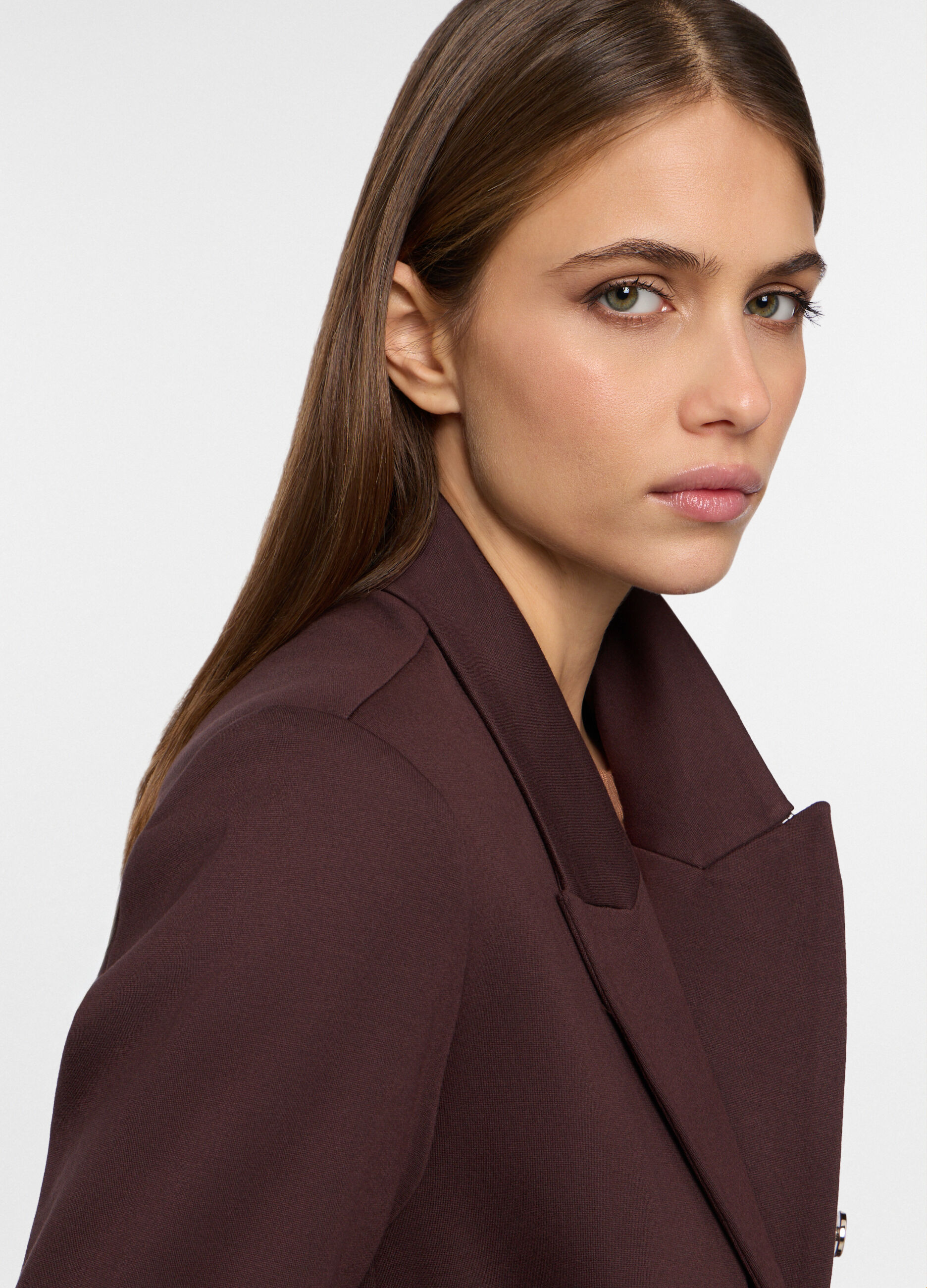 Blazer in punto Milano misto viscosa donna_2