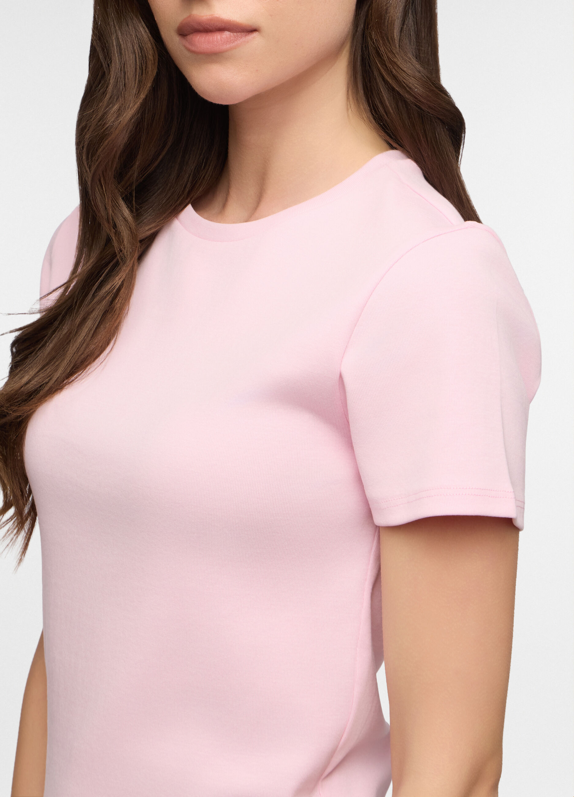 T-shirt girocollo stretch donna_2