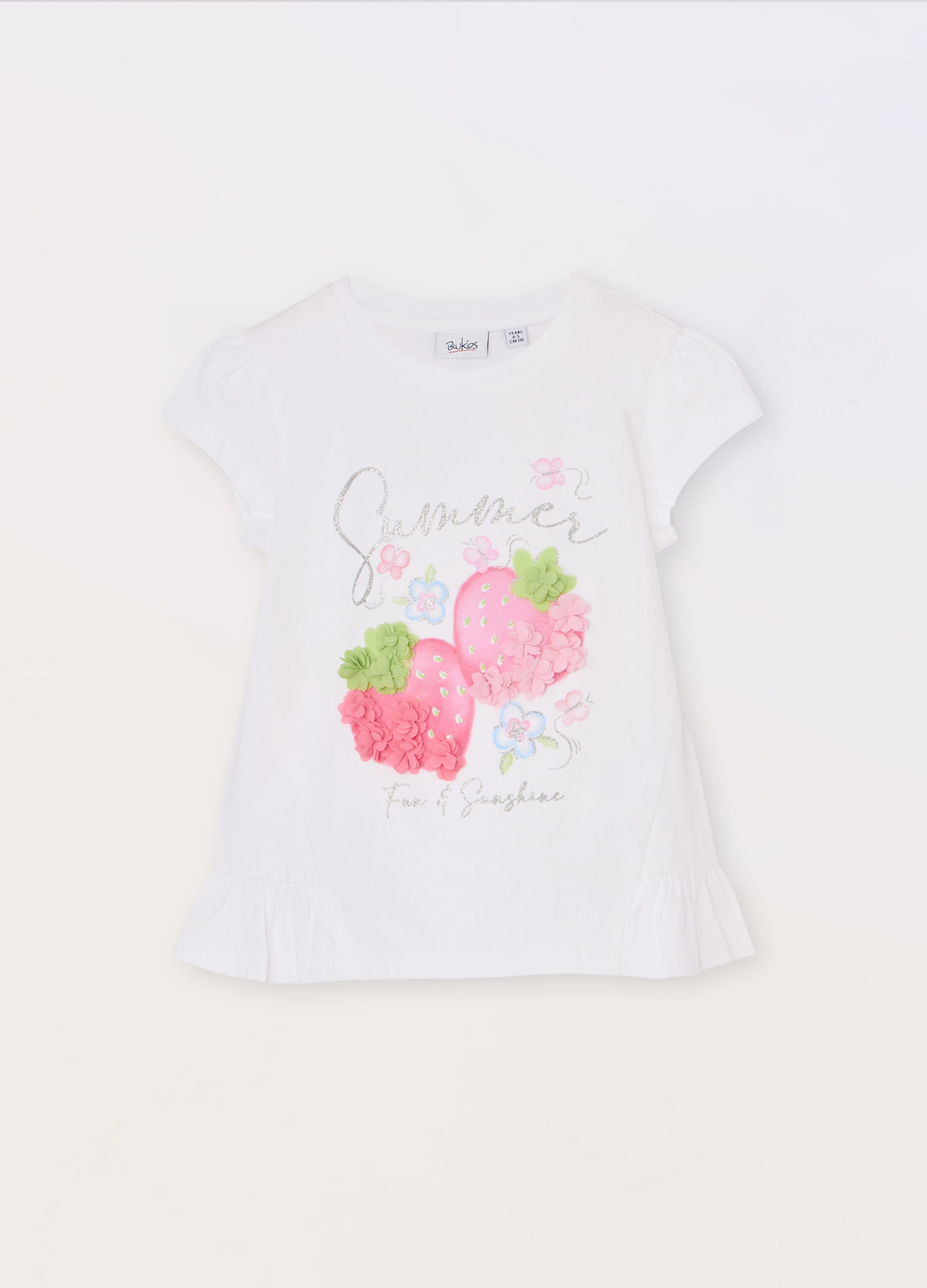 T-shirt in jersey di puro cotone bambina