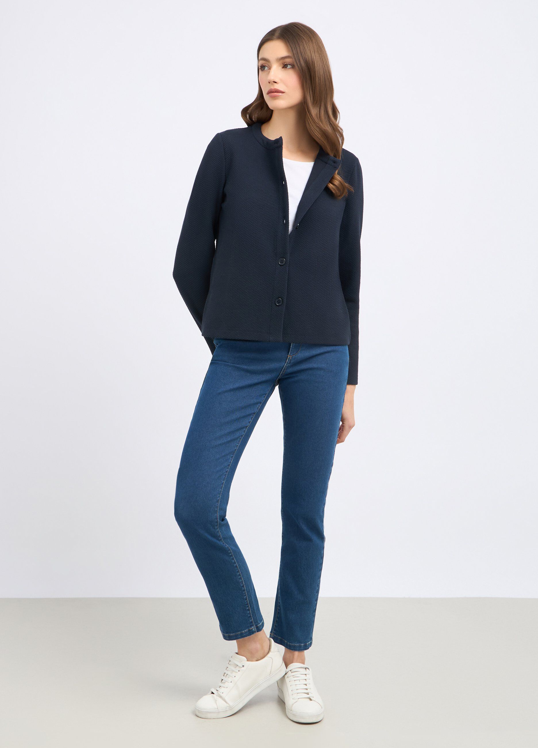 Giacca in maglia di misto cotone donna_0