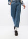 Pantaloni Slouchy Fit in denim di puro cotone donna_2