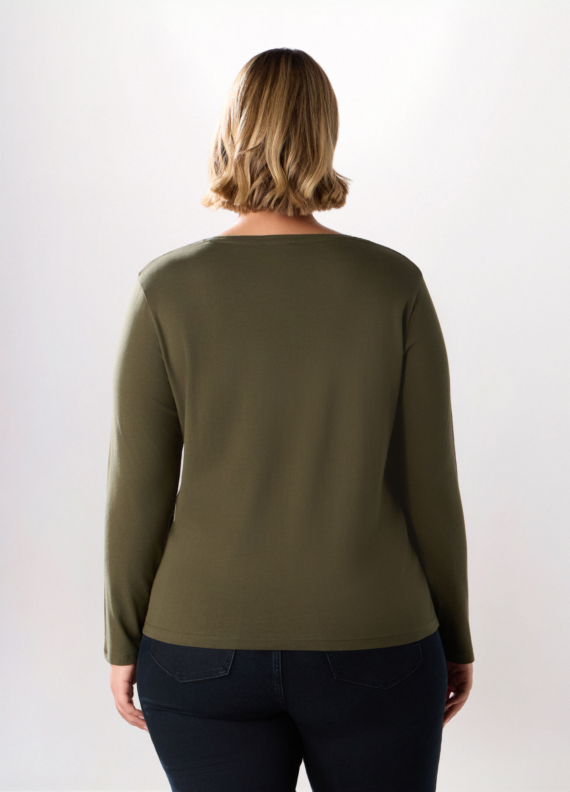 T-shirt in jersey di puro cotone donna curvy_1