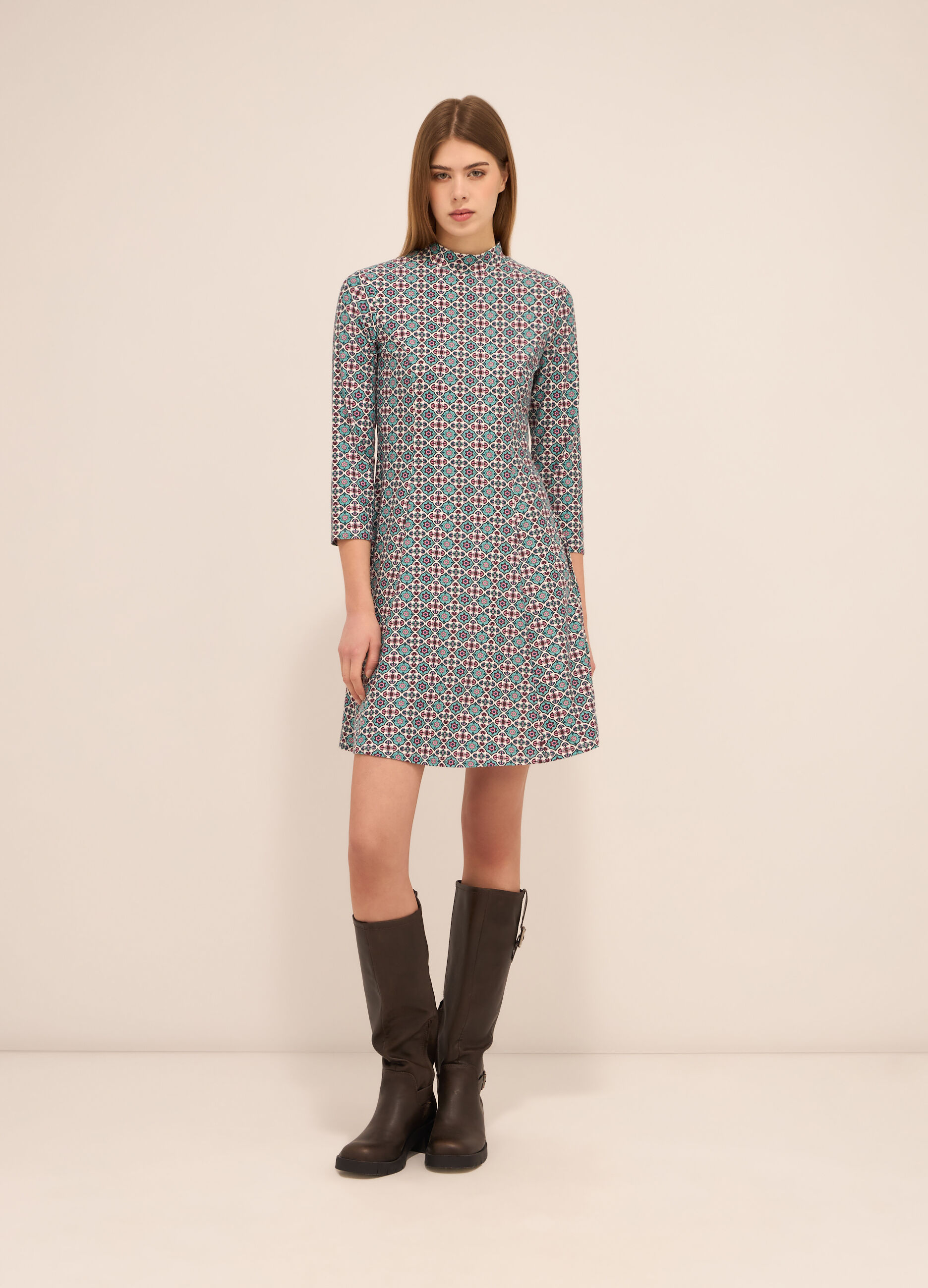 Abito corto in jersey stretch donna_0