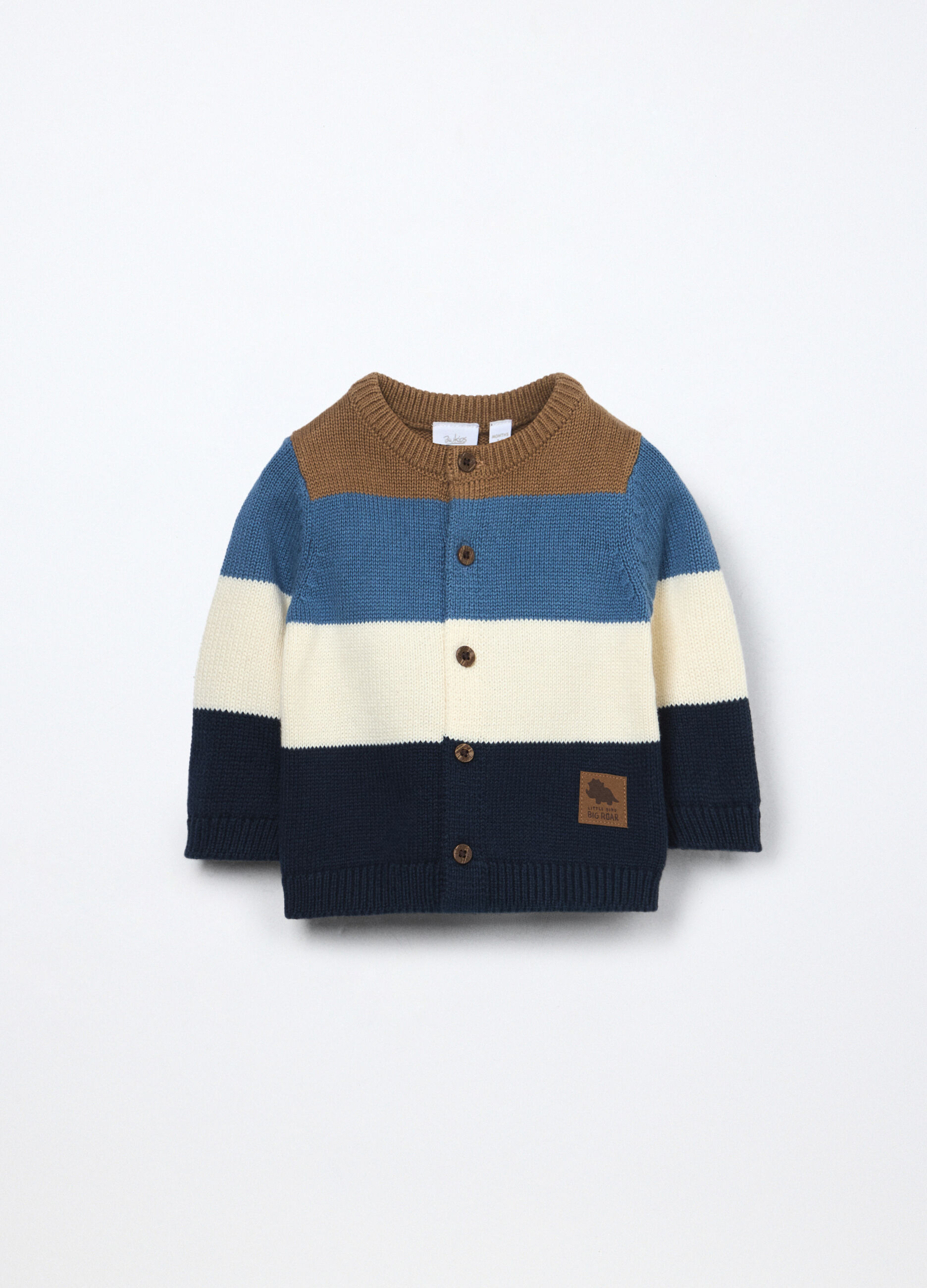 Cardigan tricot in puro cotone neonato_0