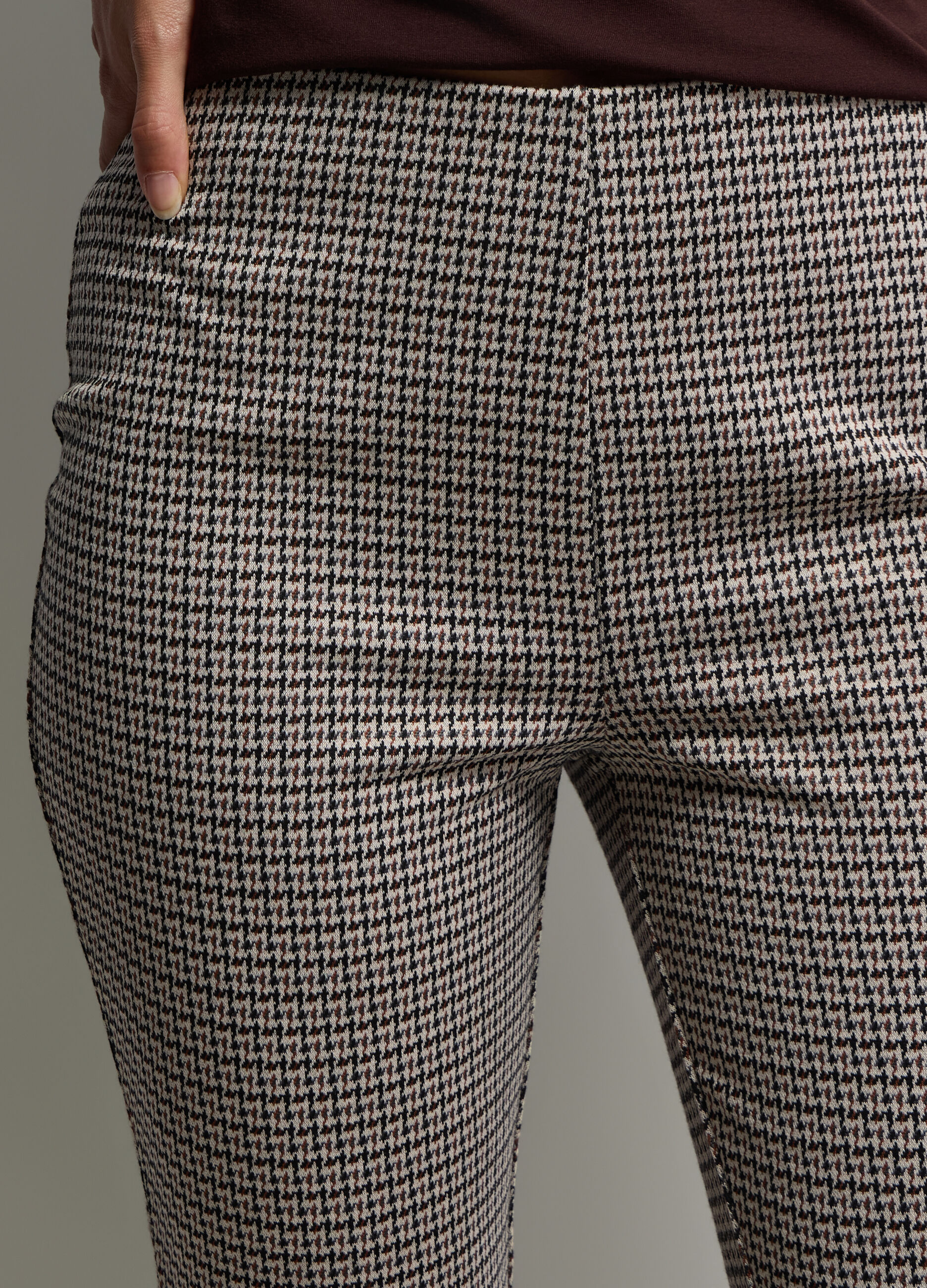 Leggings Slim Fit jaquard misto viscosa stretch donna_3