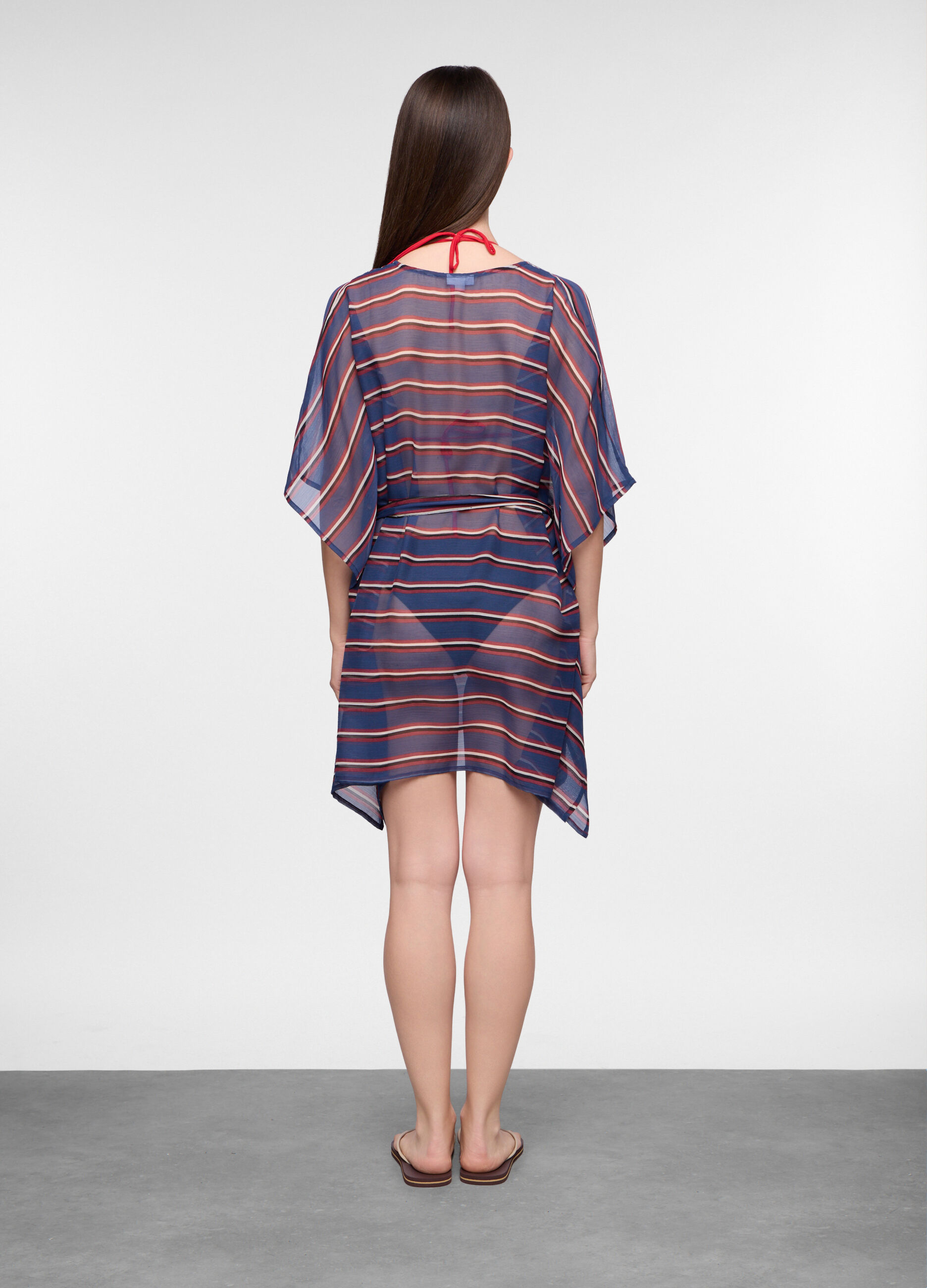 Caftano copricostume in chiffon donna_1