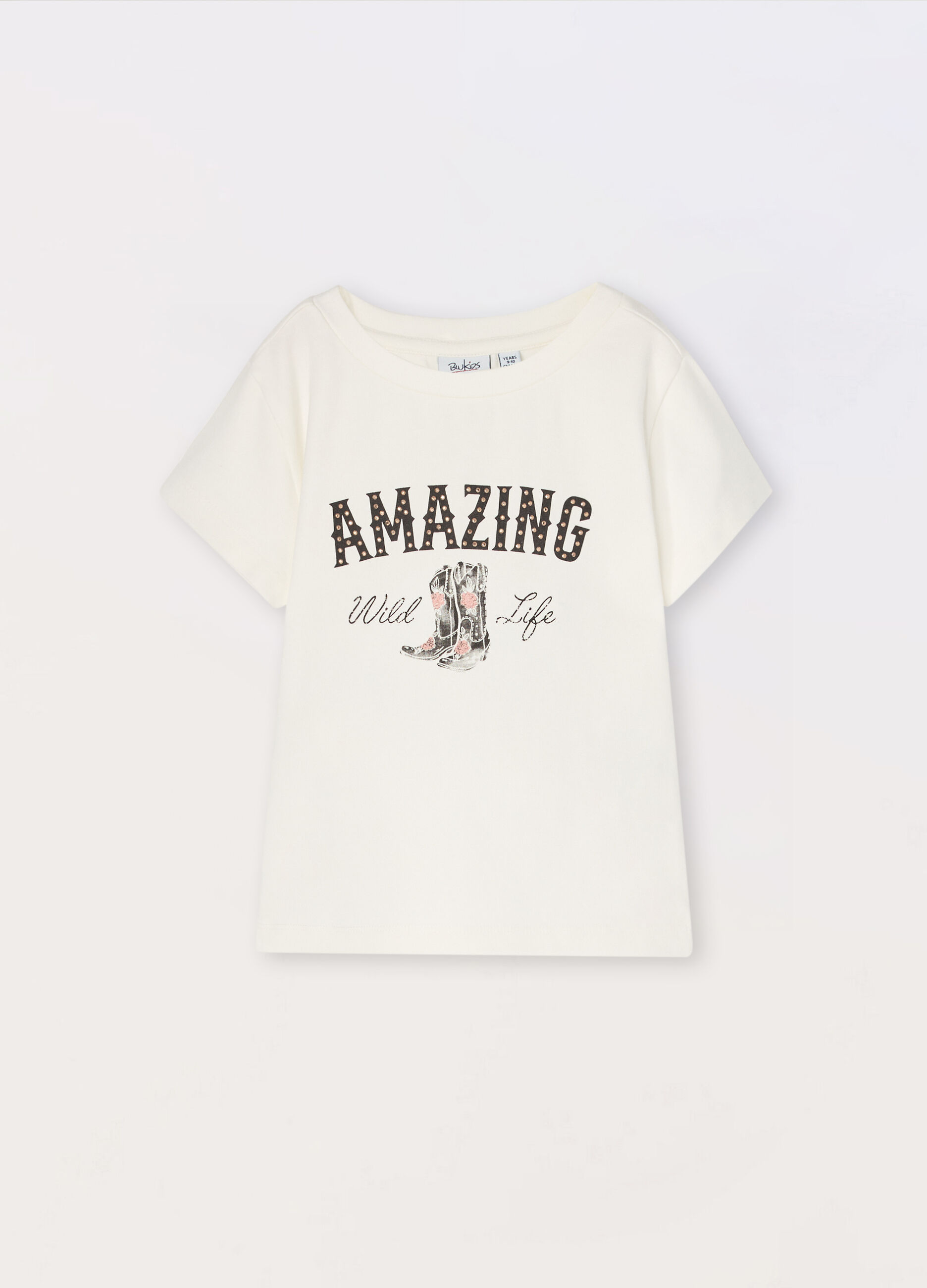 T-shirt in cotone stretch ragazza_0