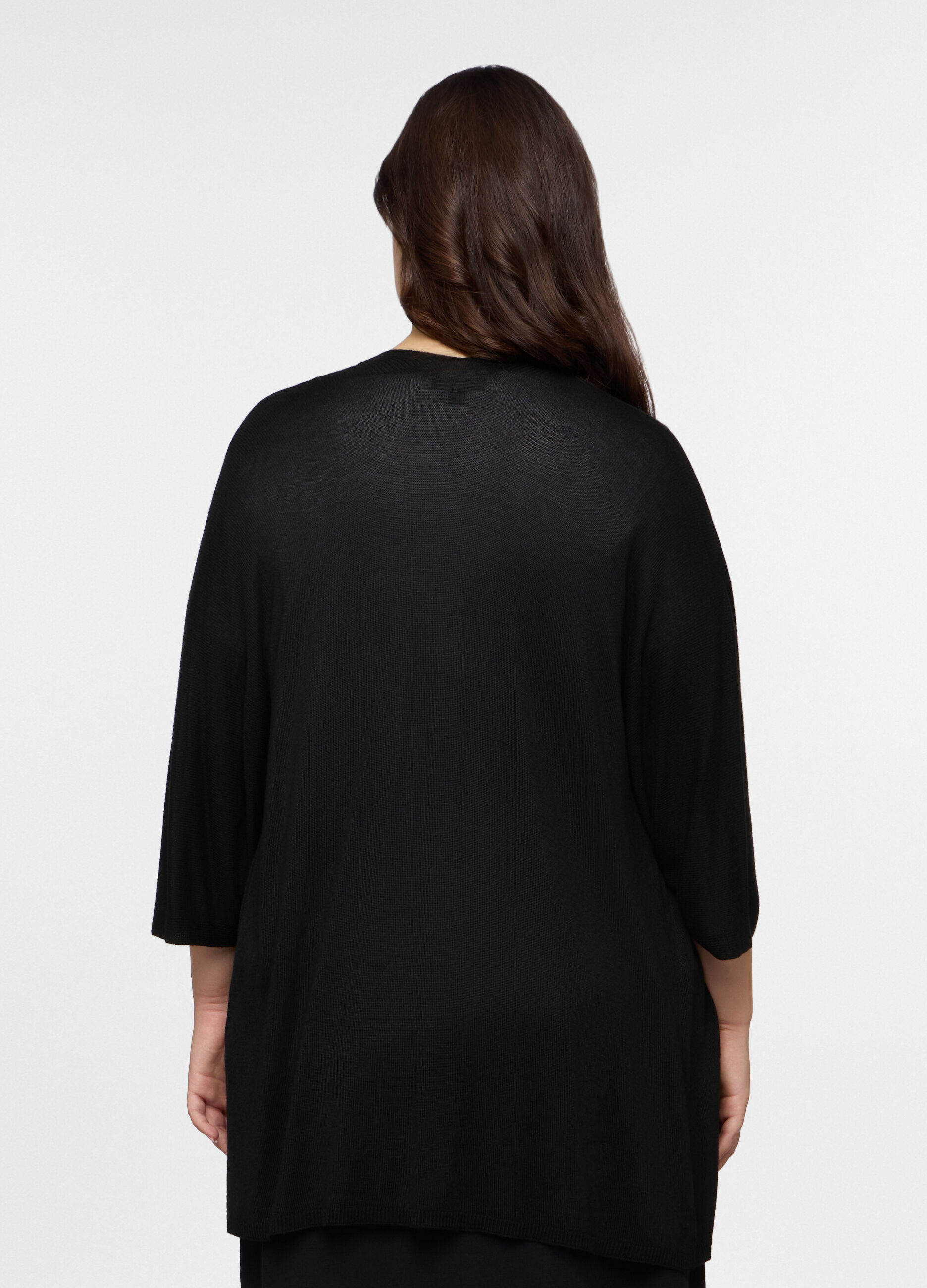Cardigan misto viscosa aperto donna curvy_1