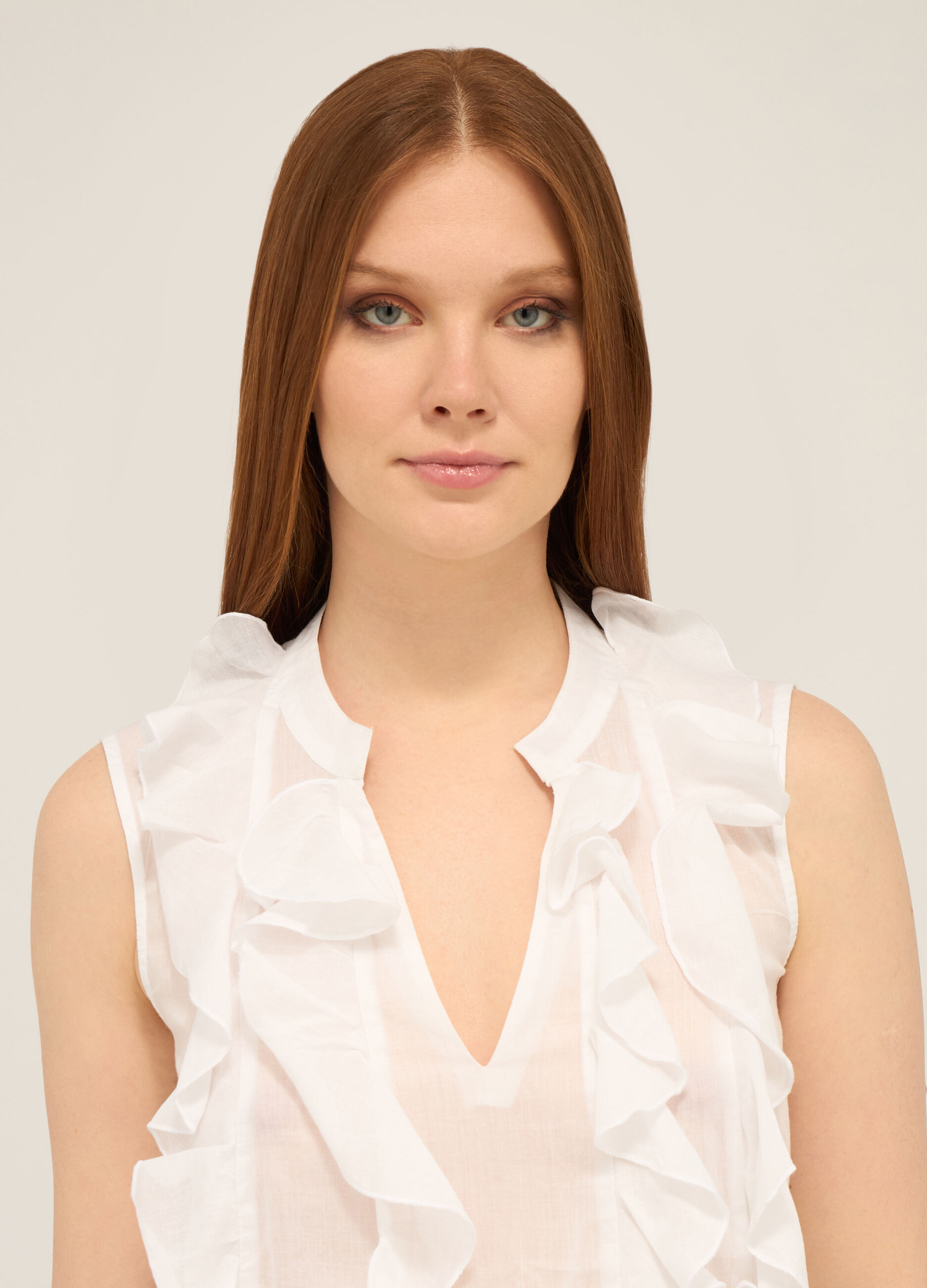 Blusa in puro cotone voile donna_2