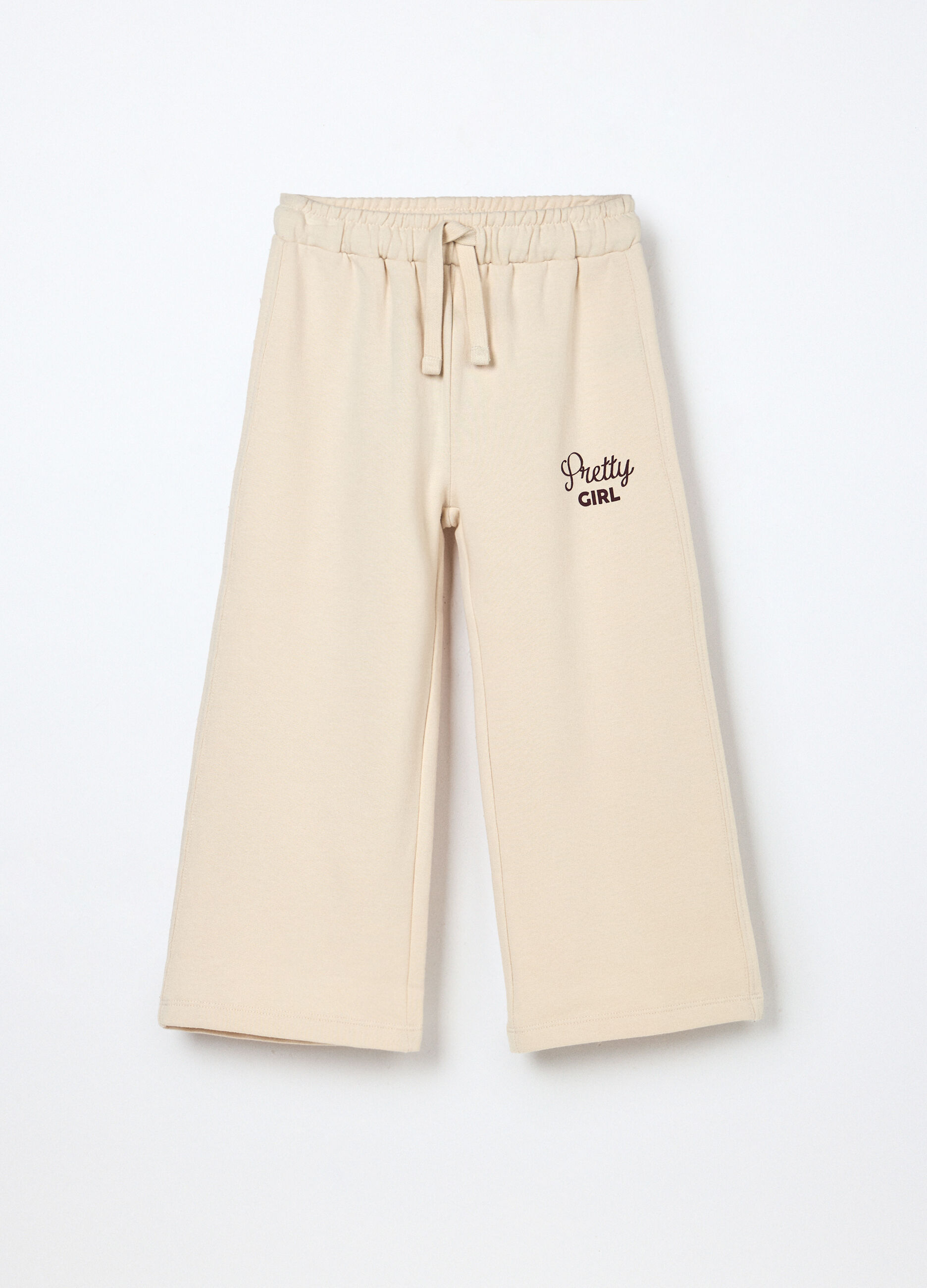 Jogger in misto cotone fleece bambina_0