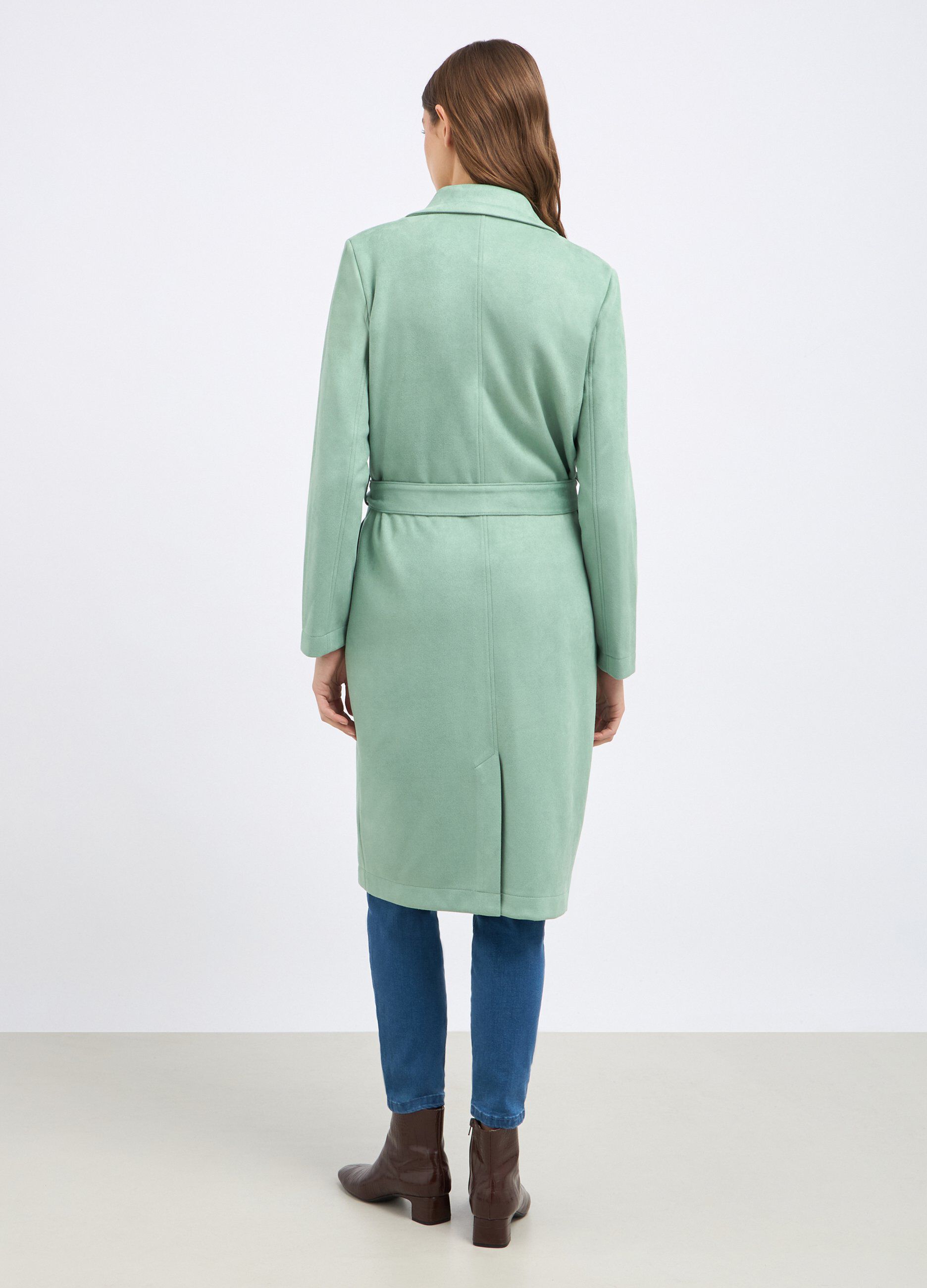Trench doppiopetto con collo revers donna_1