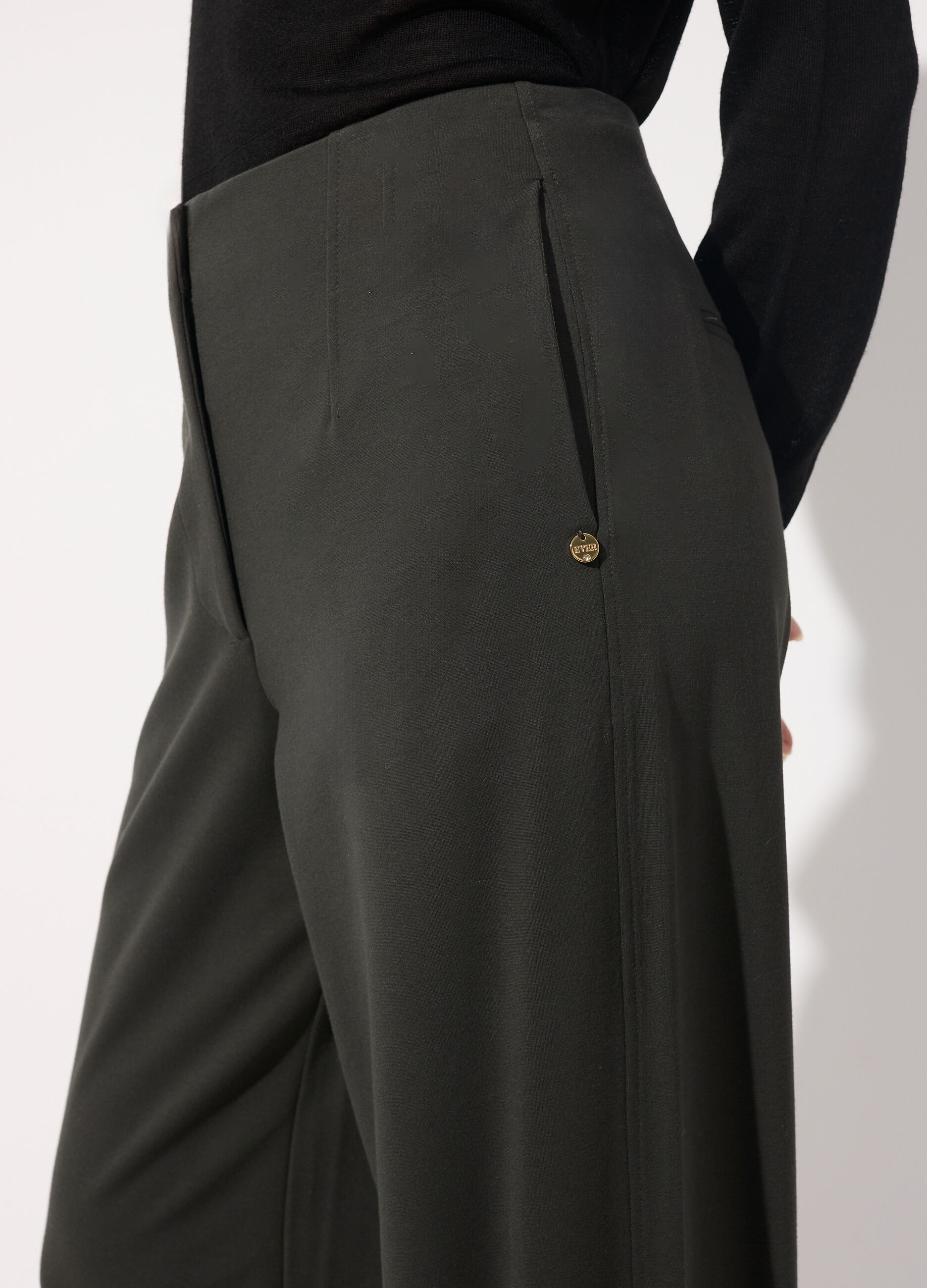 Pantalone balloon in punto milano donna_3