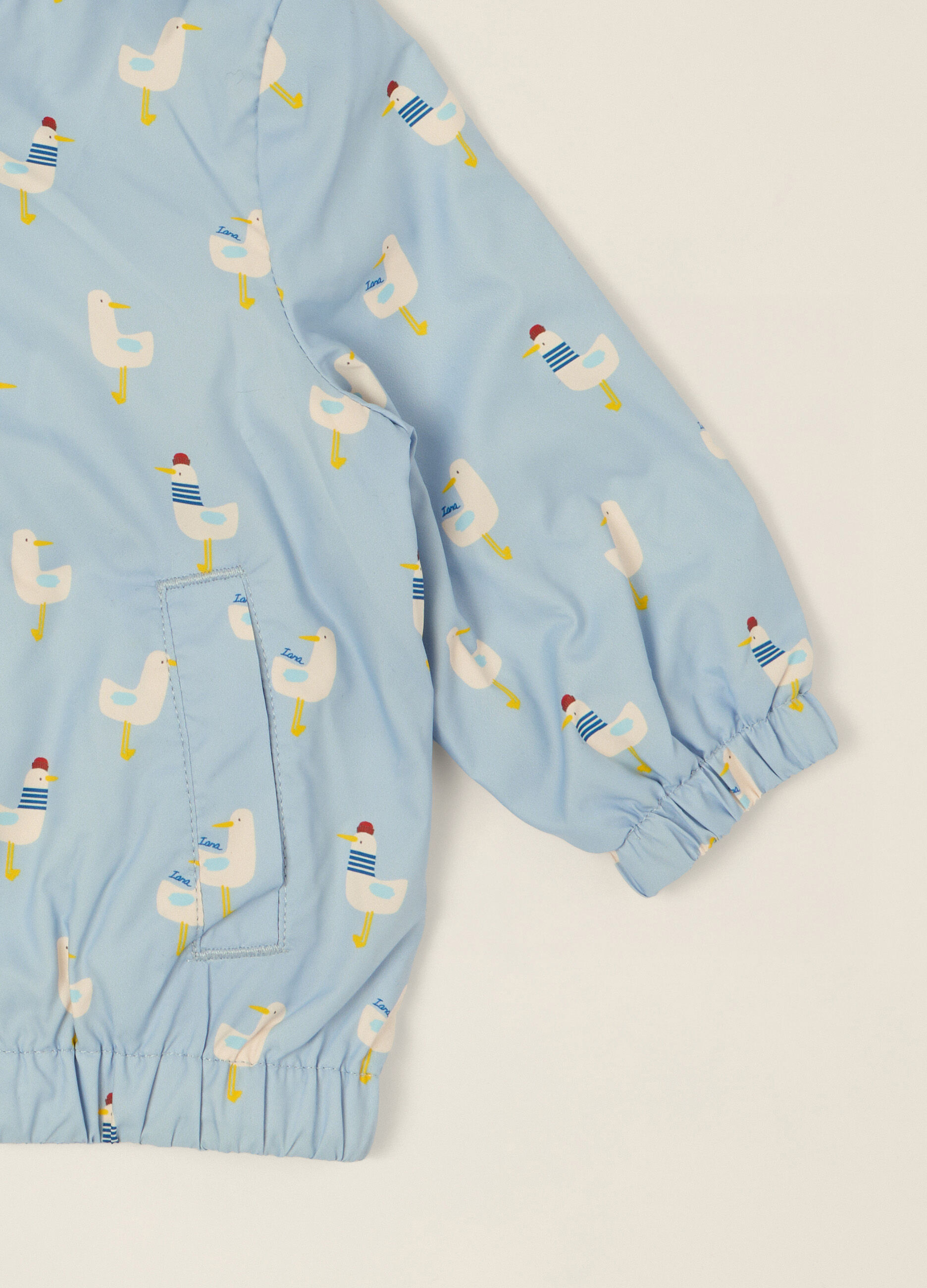 Giacca azzurra con zip per neonato_2