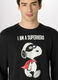 Pigiama lungo in felpa di cotone Snoopy uomo_2