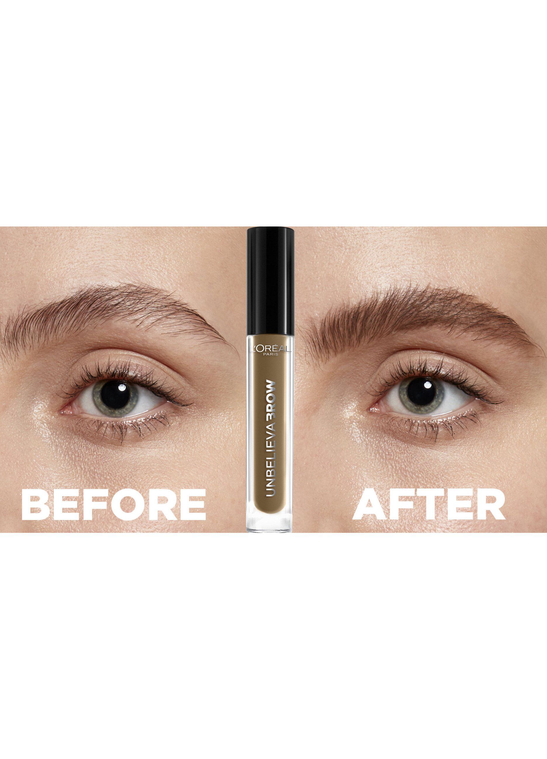 L'Oréal Paris Unbelievabrow, Gel per Sopracciglia a Lunga Tenuta Waterproof, Colore: Châtain (104), 3,4 ml._2