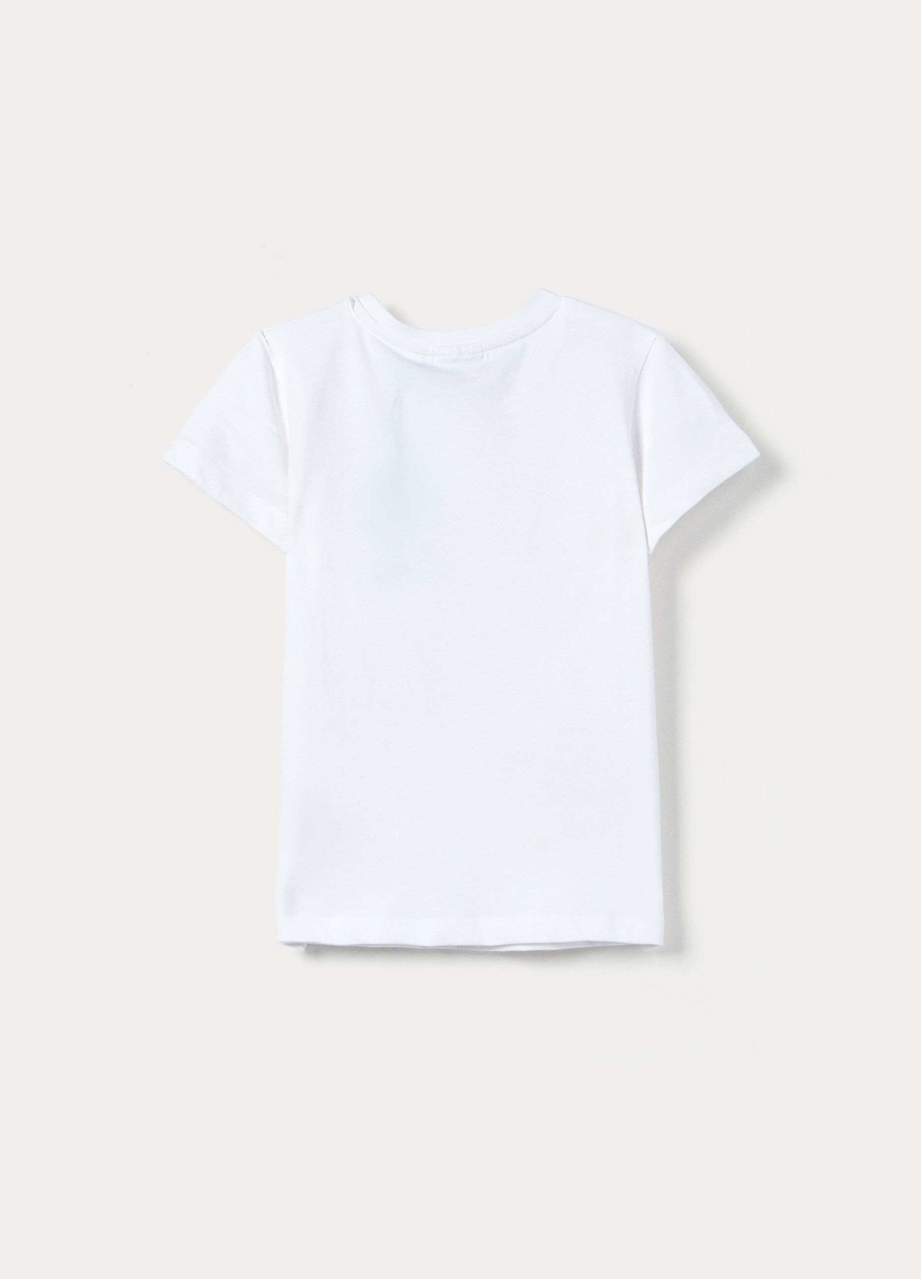 T-shirt in jersey di cotone stretch bambina_1