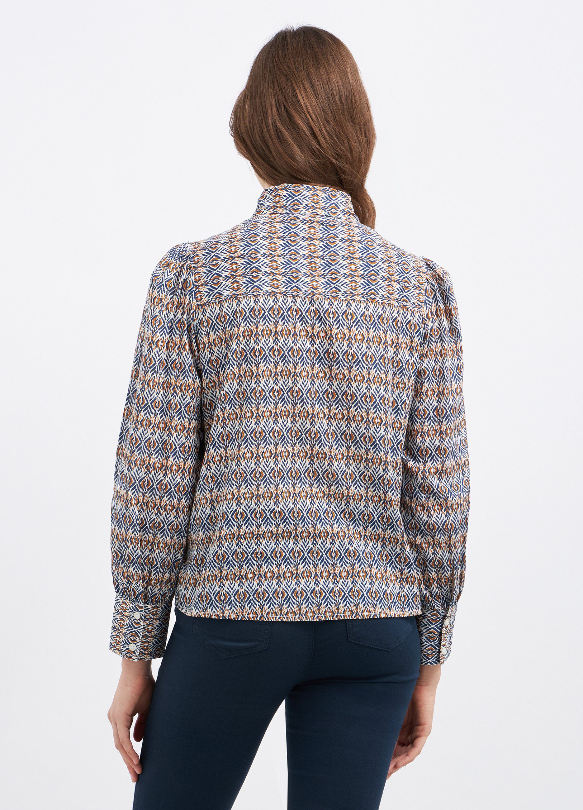 Camicia in puro cotone a maniche lunghe donna
