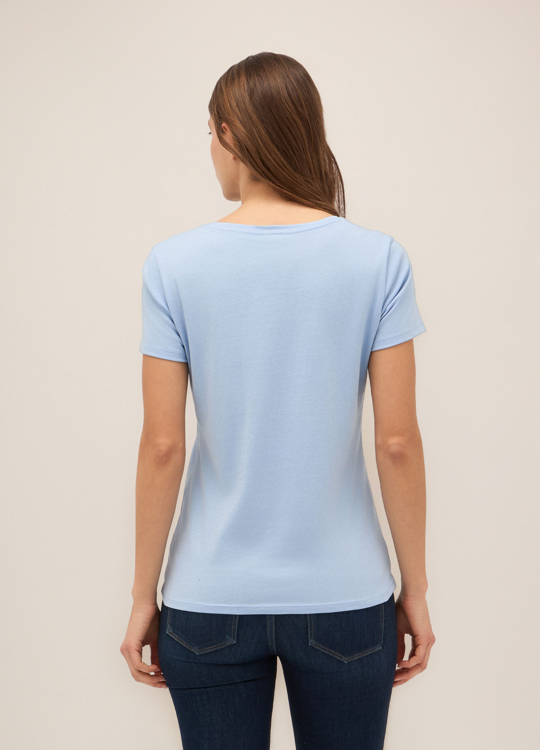 T-shirt in puro cotone donna_1