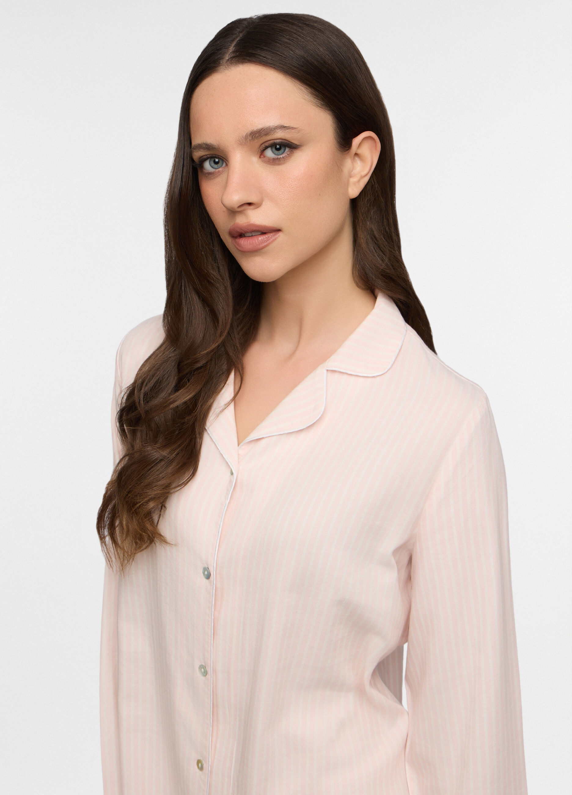 Set pigiama in flanella misto cotone donna_2