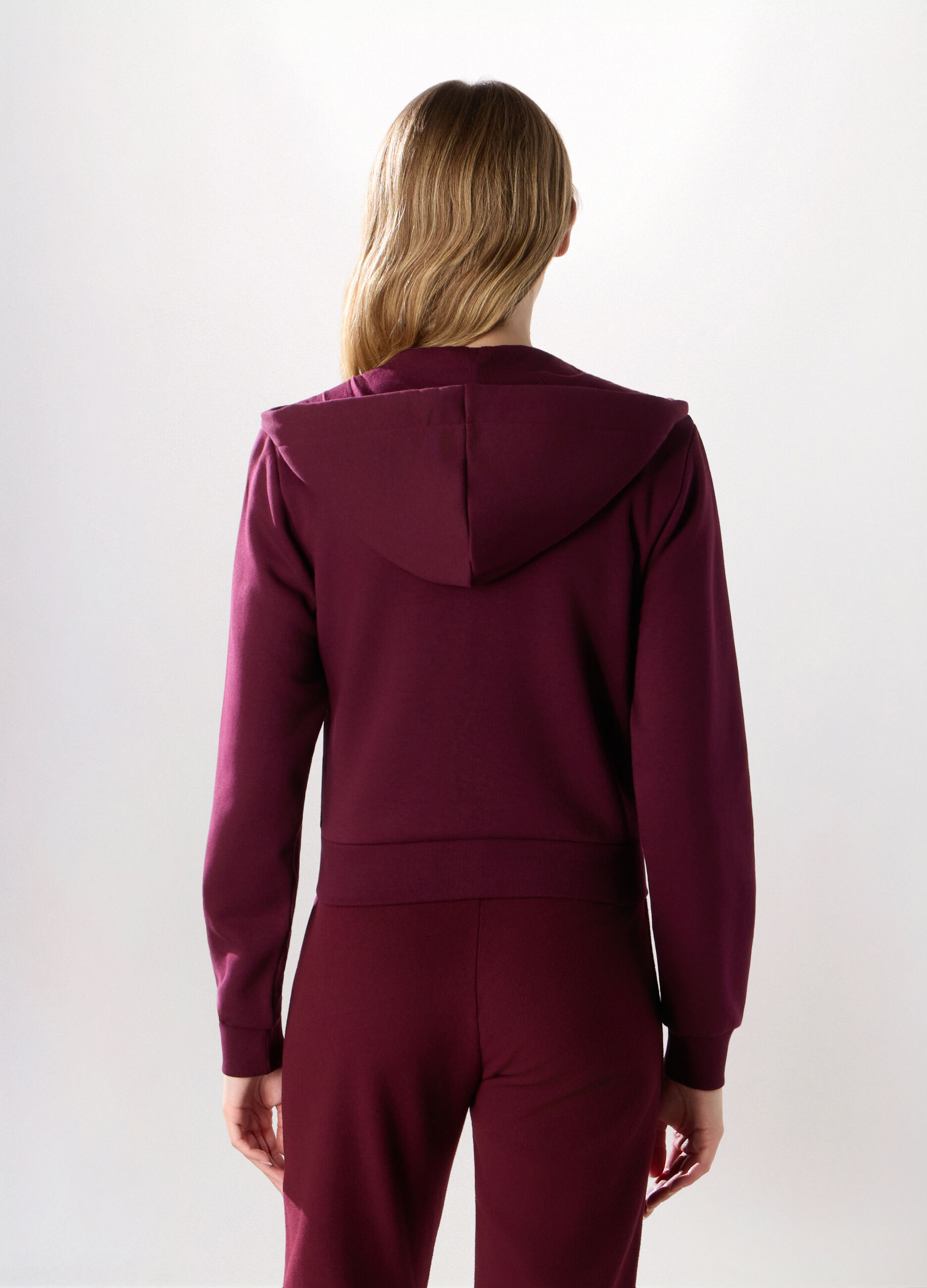 Felpa in misto cotone donna_1