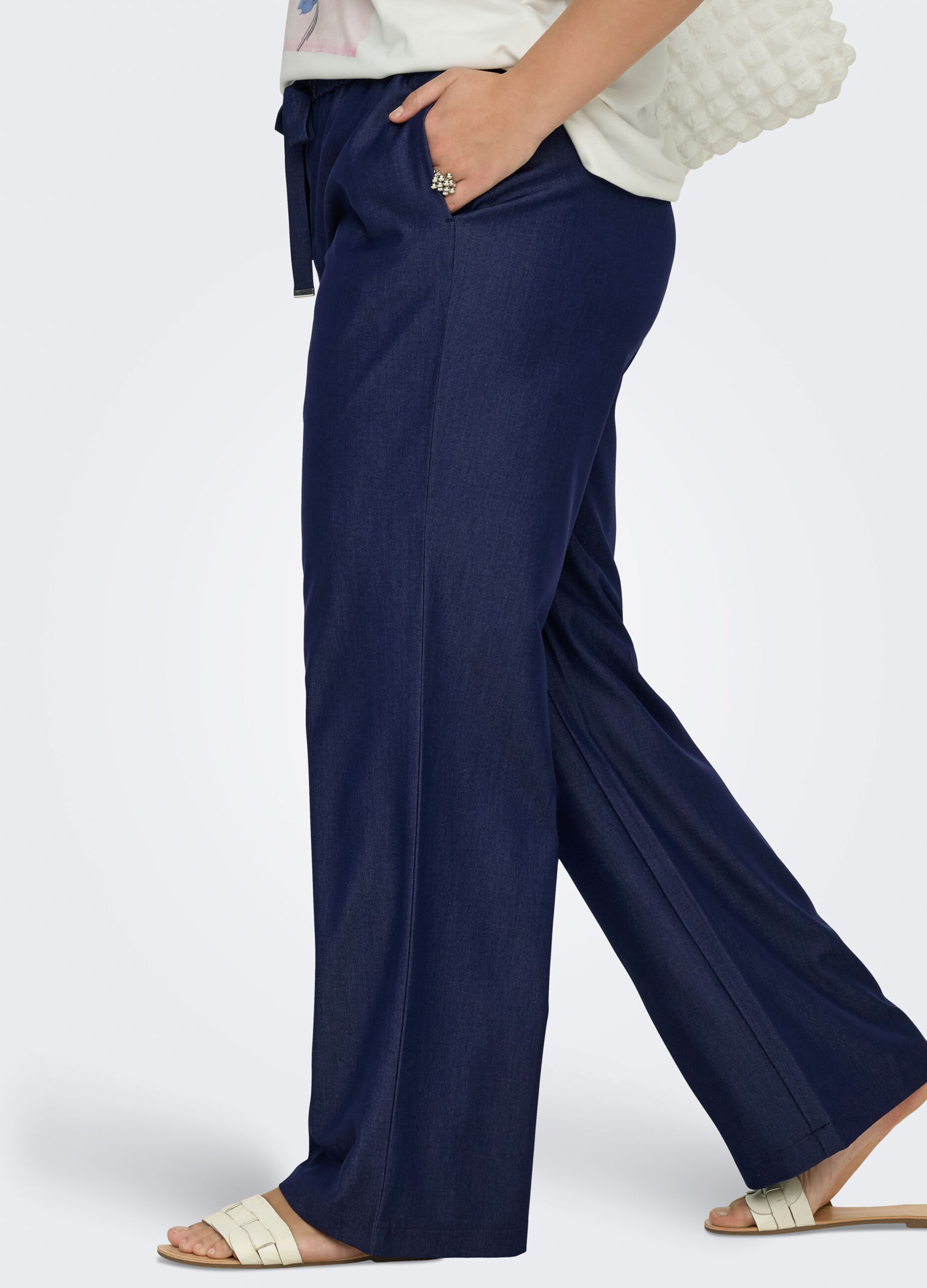 Pantaloni regular fit a gamba larga_3