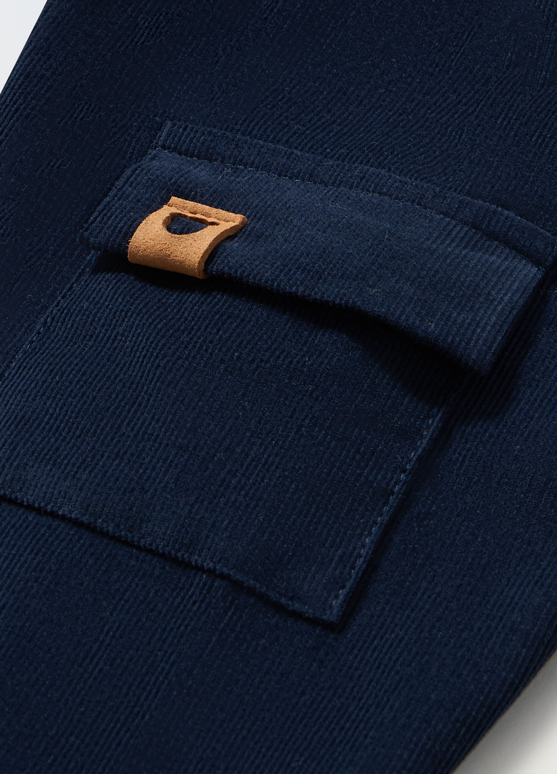 Jogger cargo in costina di puro cotone neonato_1