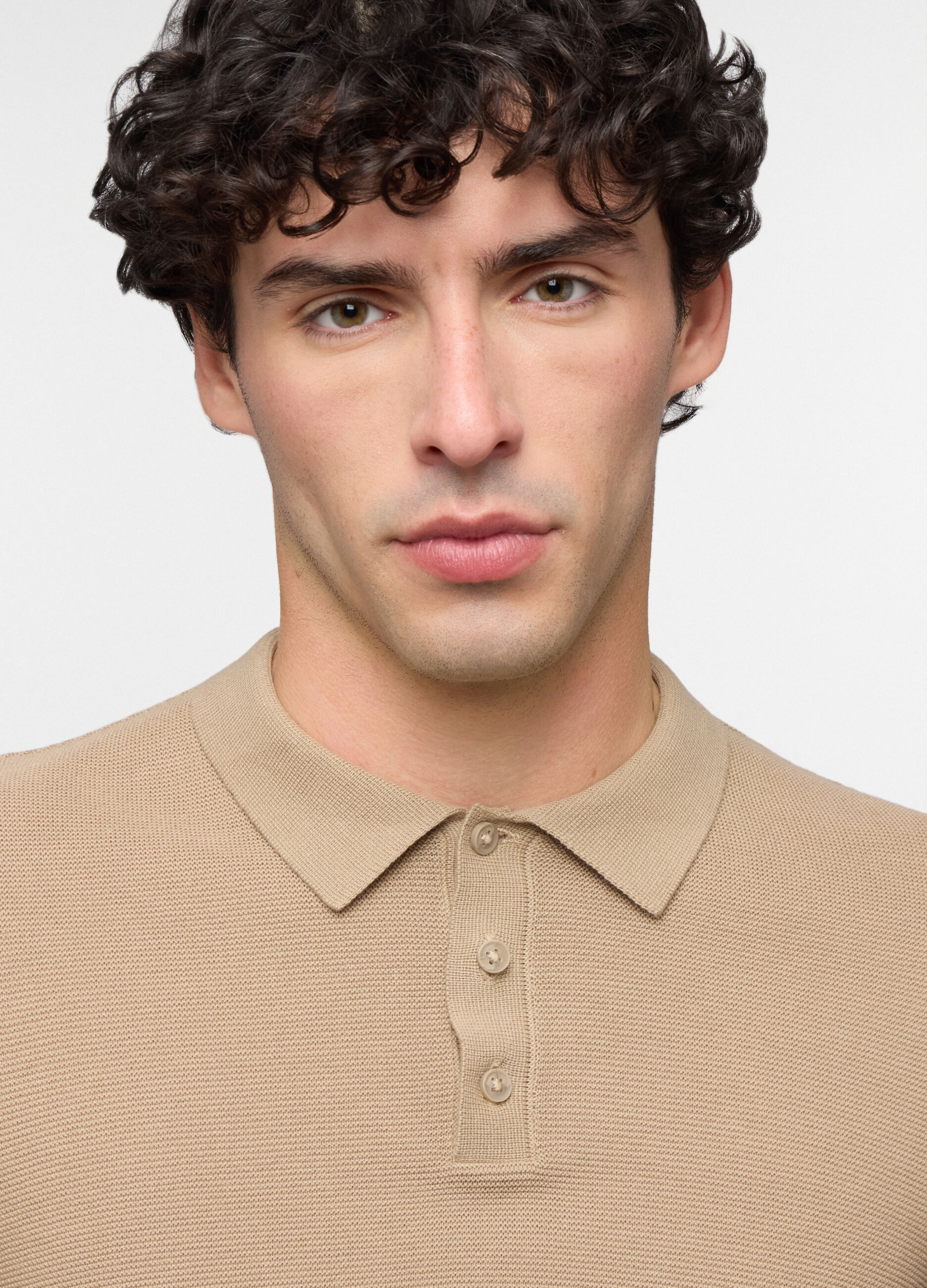 Polo a maniche corte in maglia di cotone uomo_2