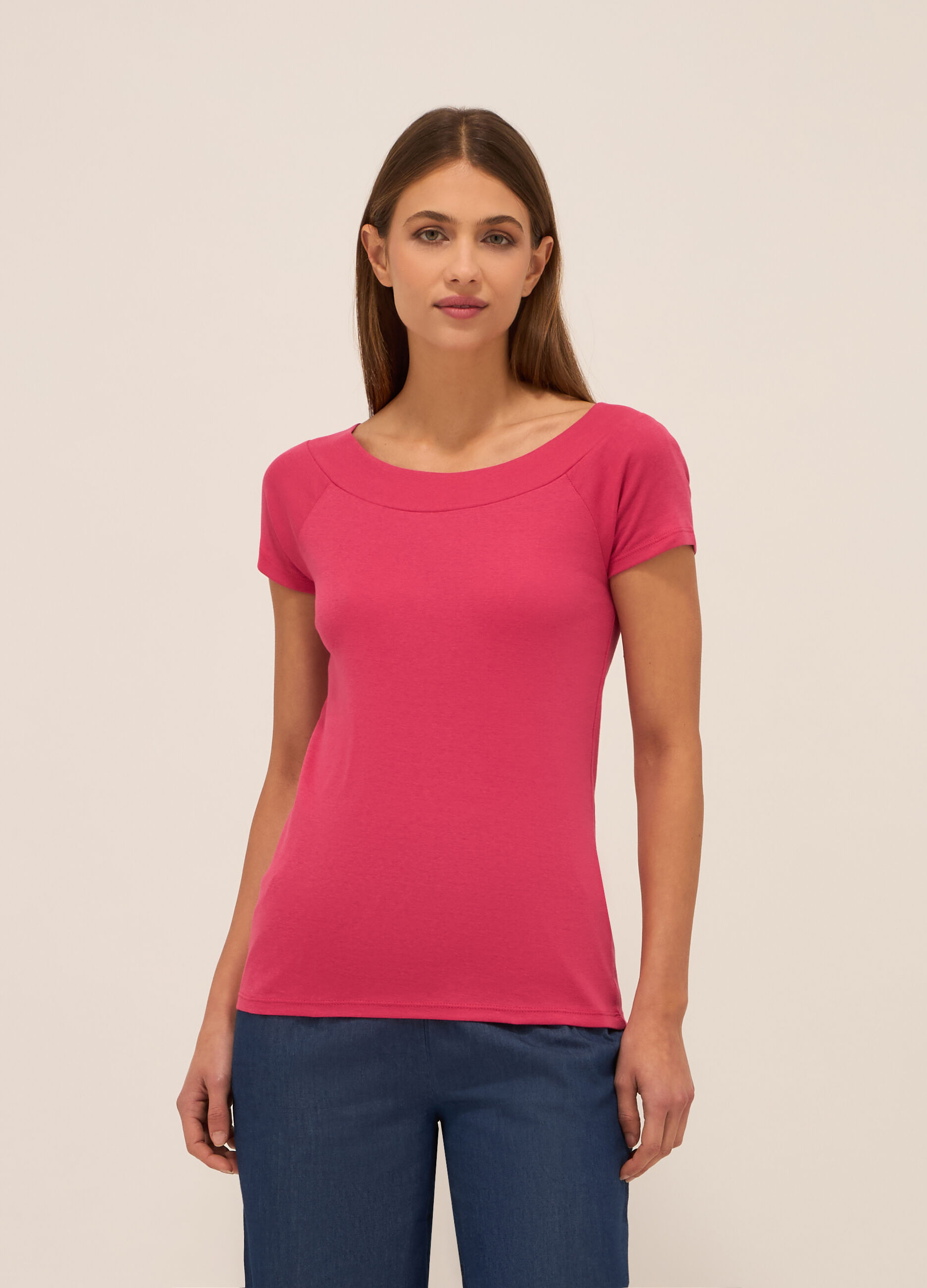T-shirt in puro cotone donna_0