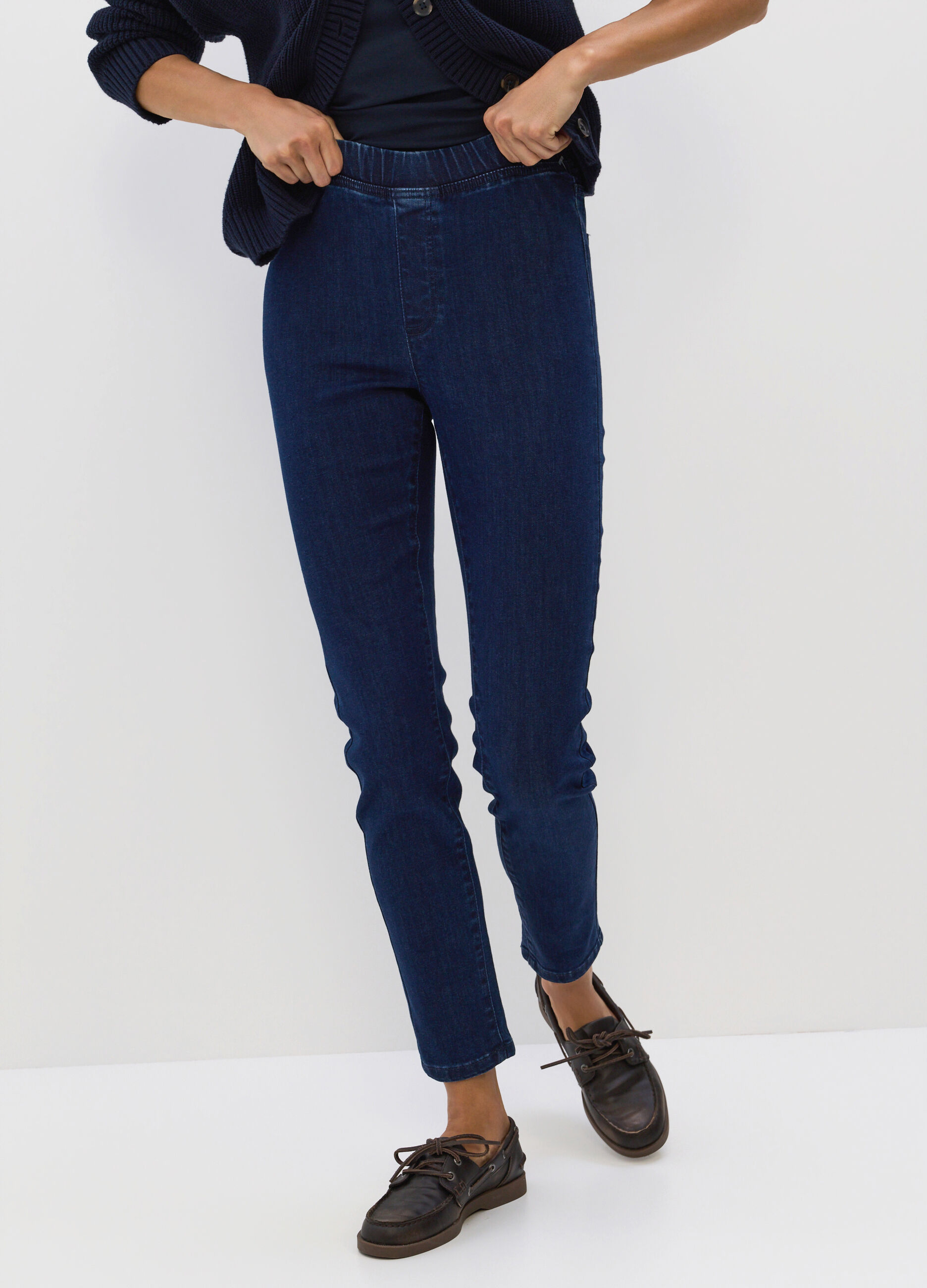 Jeggings in denim misto cotone stretch donna_2