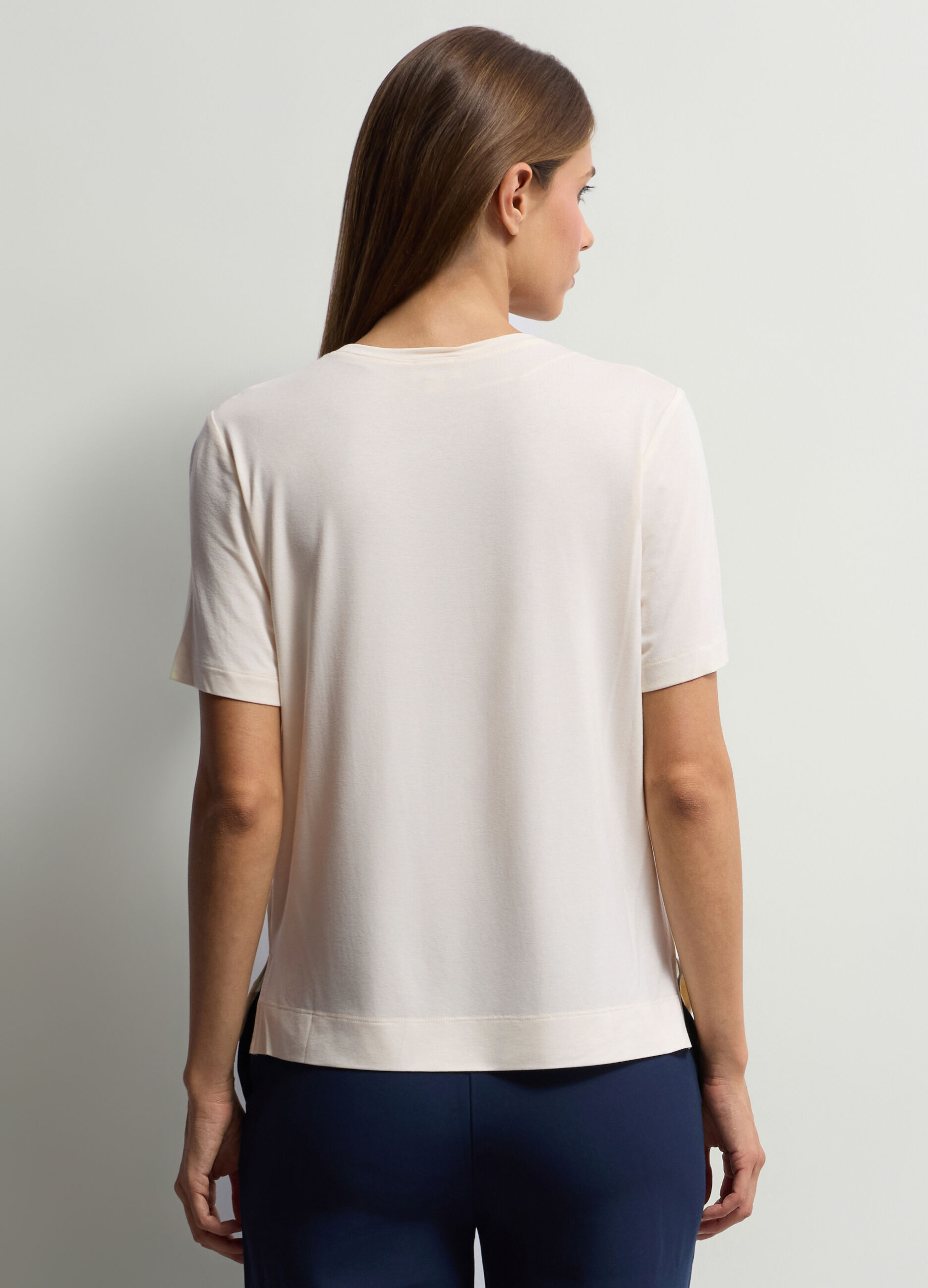 T-shirt girocollo stretch donna_1