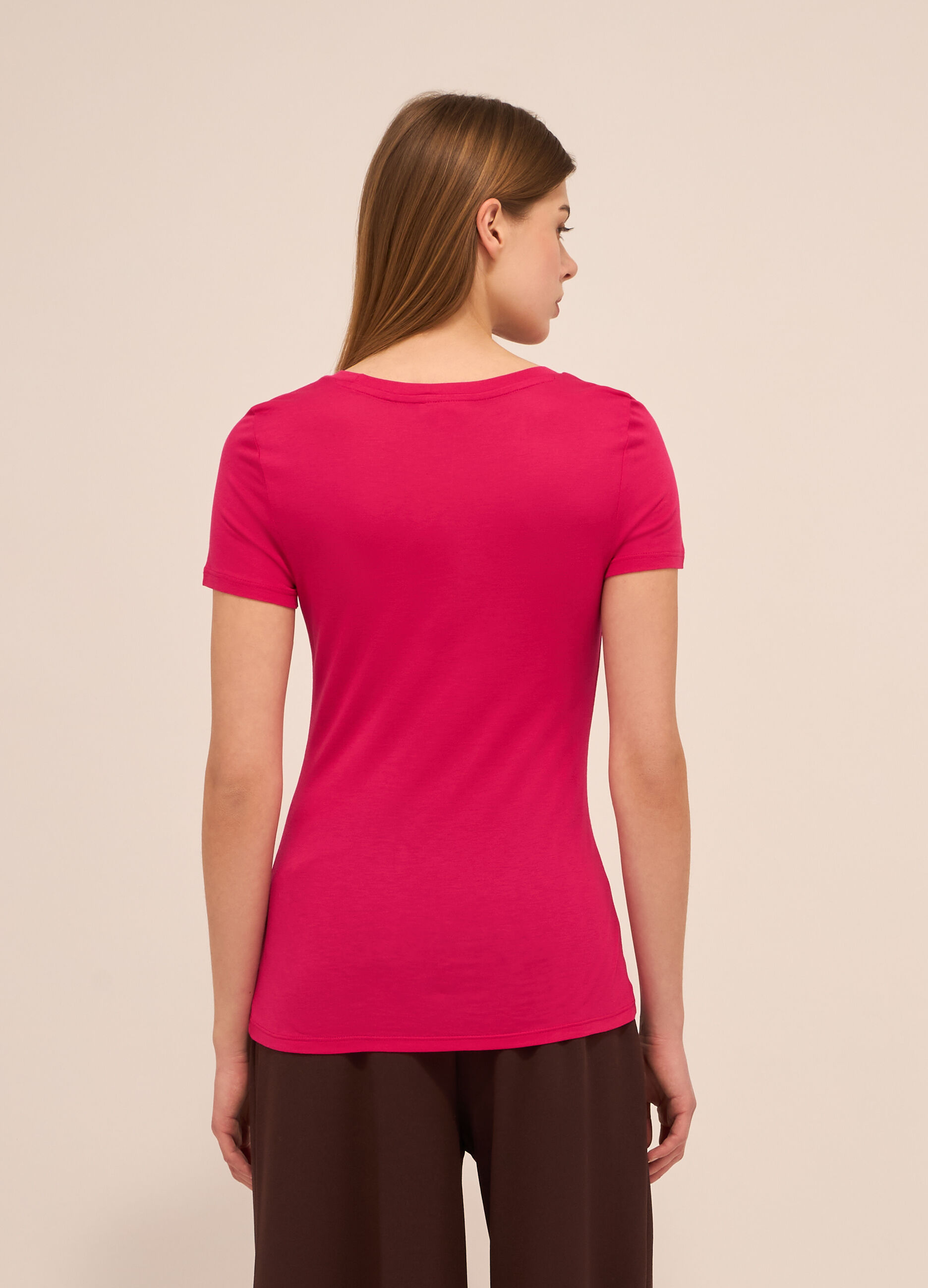 T-shirt in pura viscosa donna_1