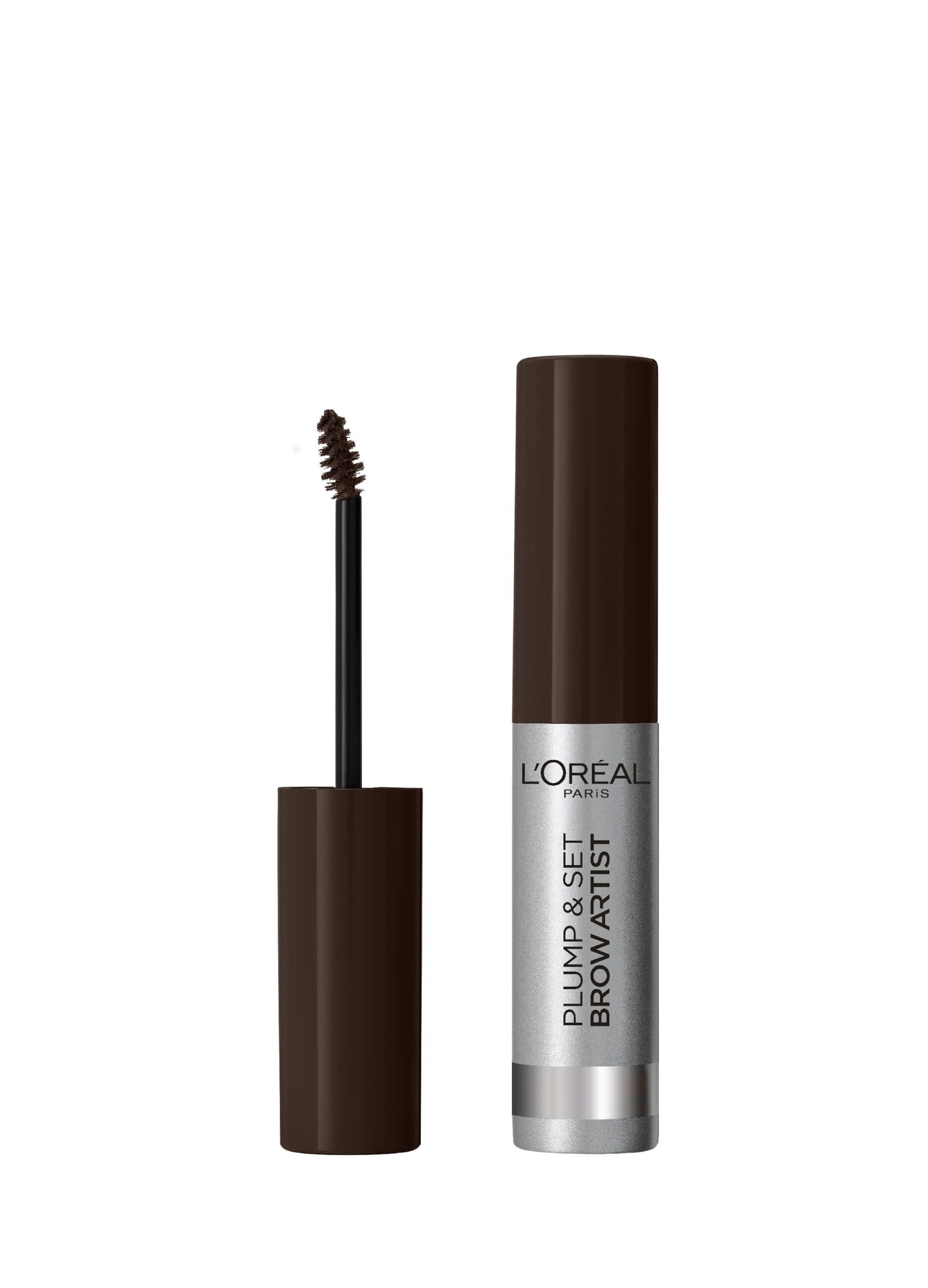 L'Oréal Paris Mascara Sopracciglia Brow Artist Plump&Set, Formula Waterproof No Transfer, Sopracciglia Piene e Definite, Smudge-Proof, 109 Dark Brunette._0