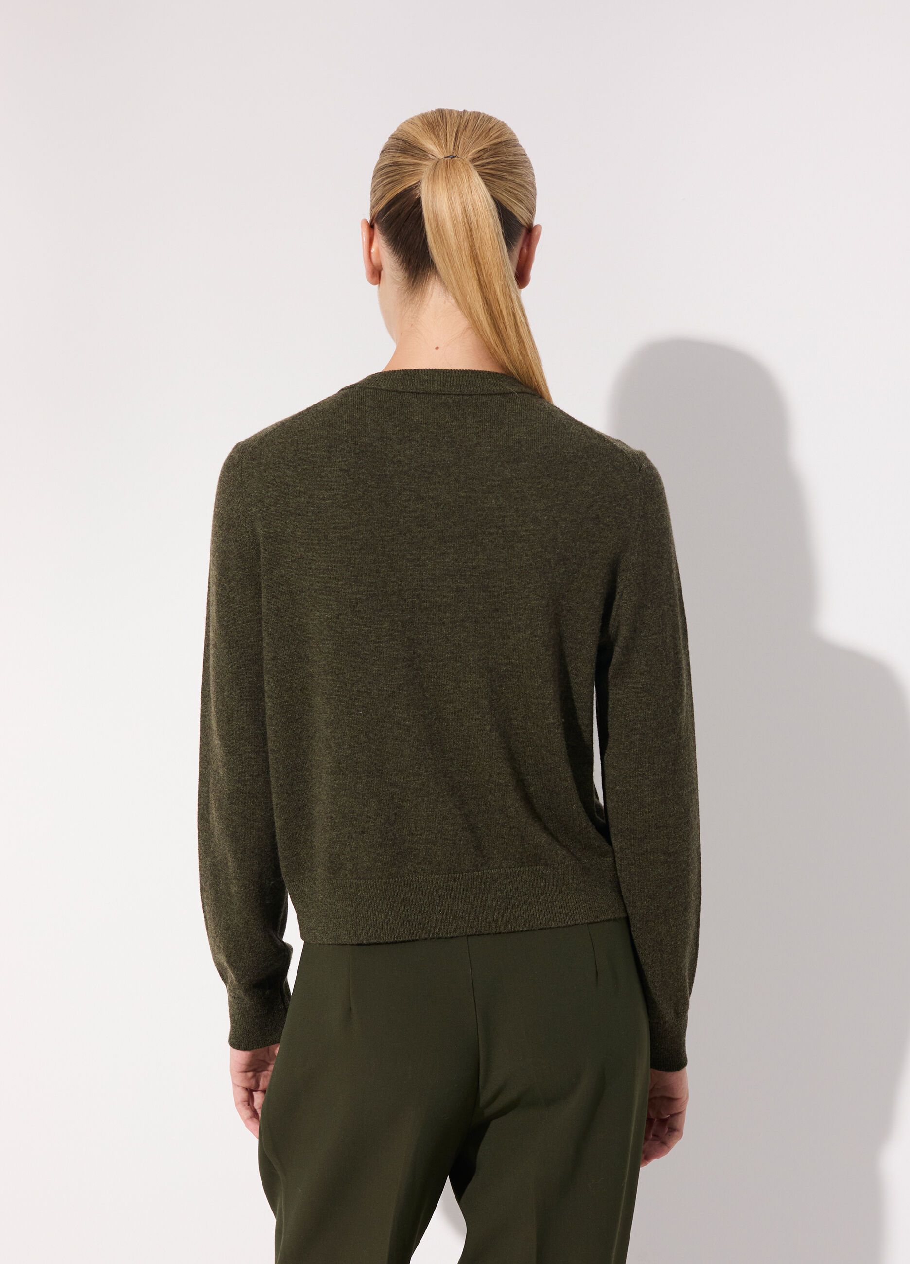 Cardigan in puro lana tricot donna_2