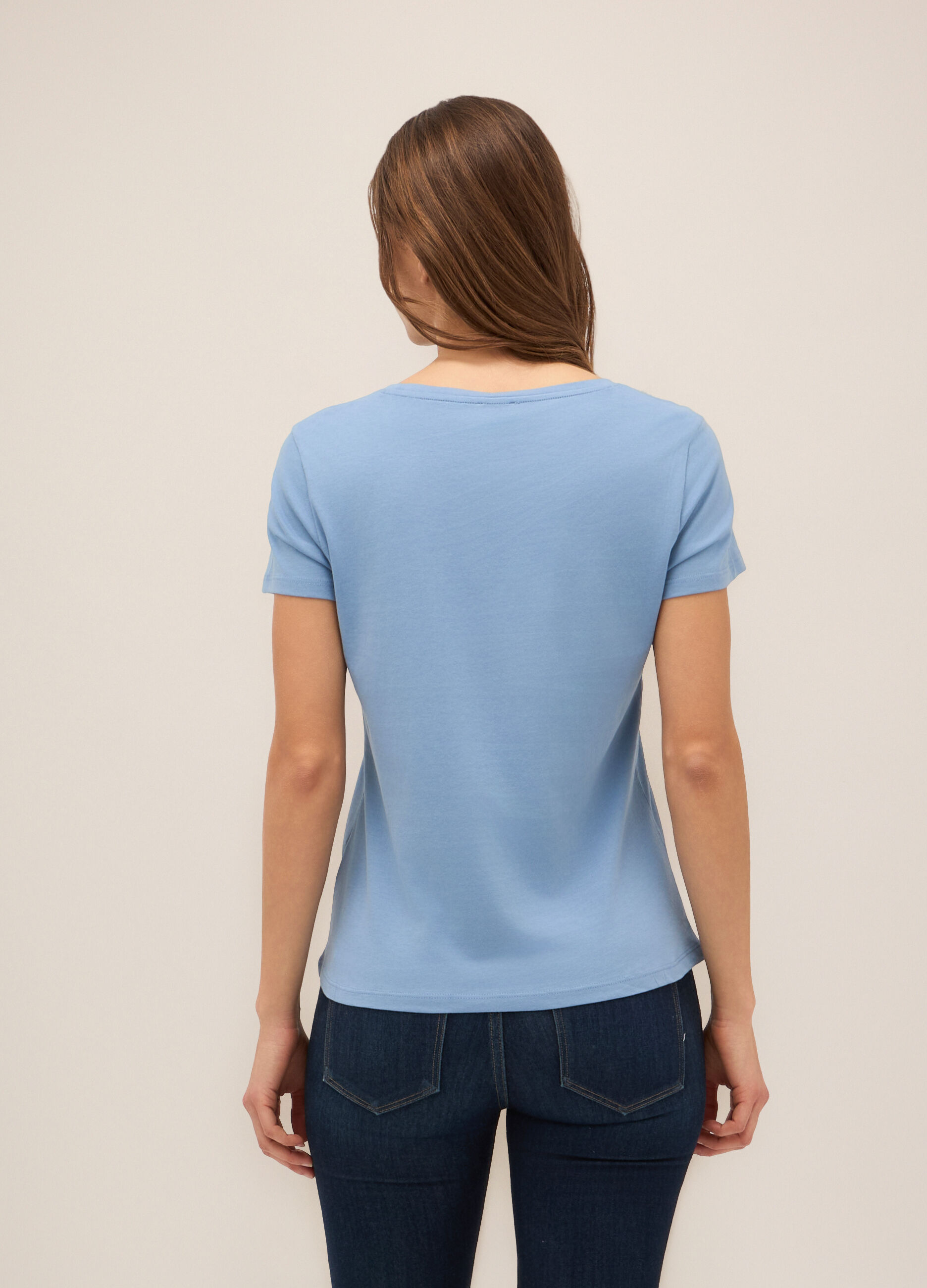 T-shirt in puro cotone donna_1