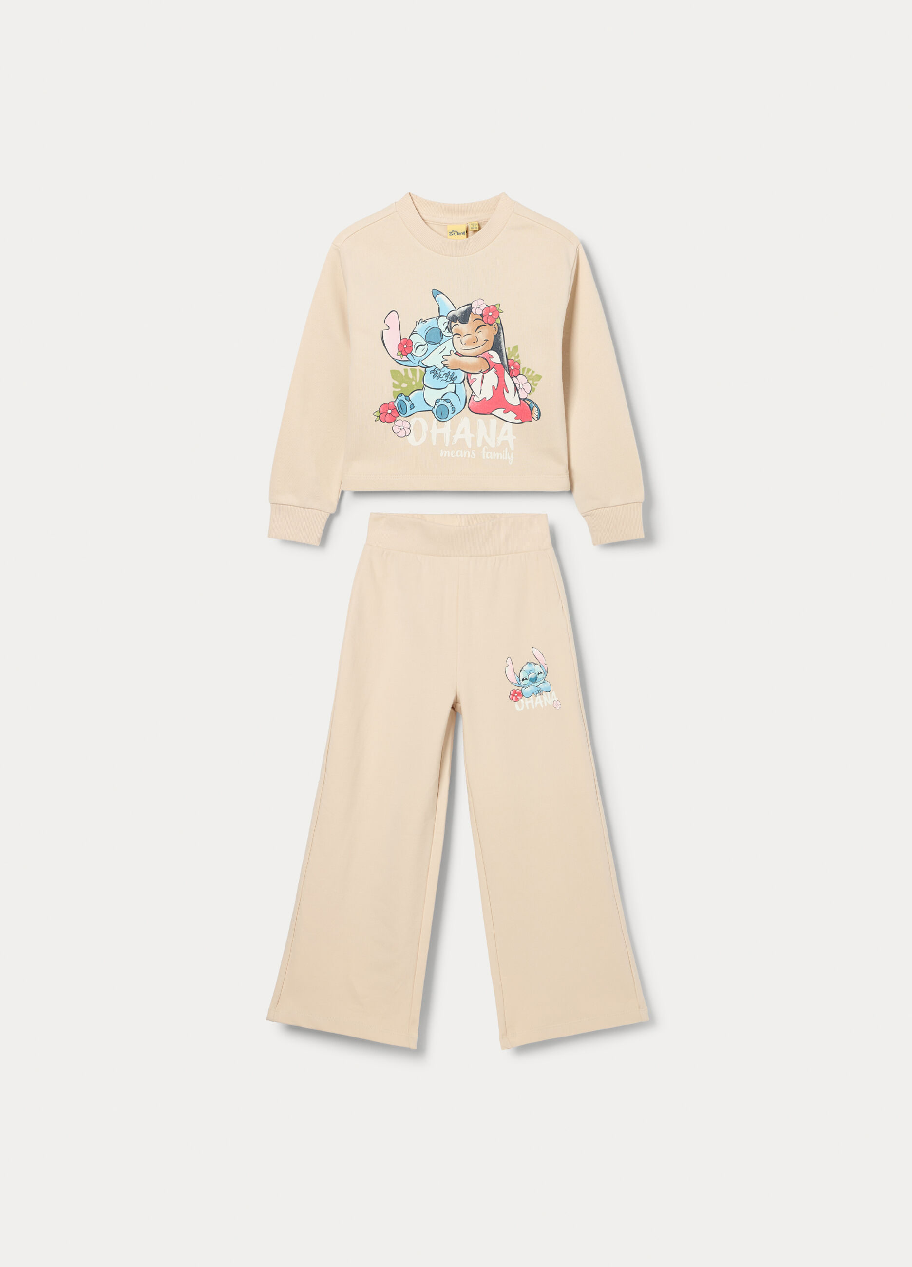 Jogging set Stitch in french terry bambina_0