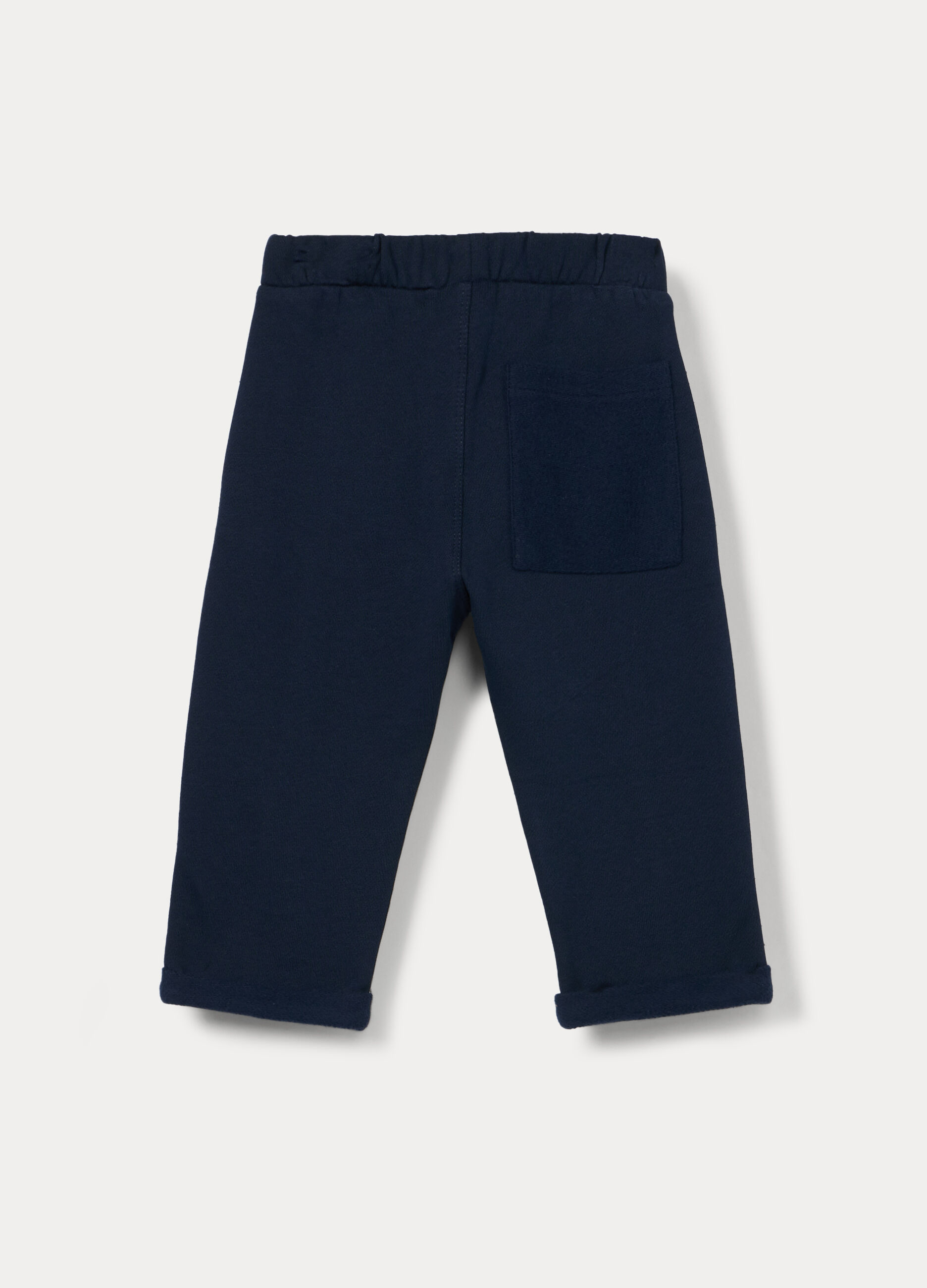 Pantaloni in french terry di puro cotone bimbo_1