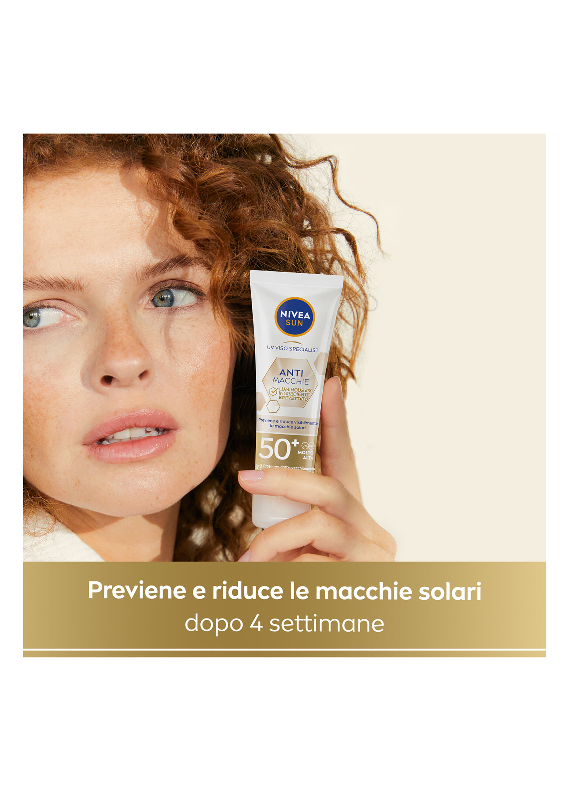 Nivea Sun Crema Viso Solare Anti-Macchie Luminous630 FP50+ 40 ml, Crema solare viso 50+ anti-macchie