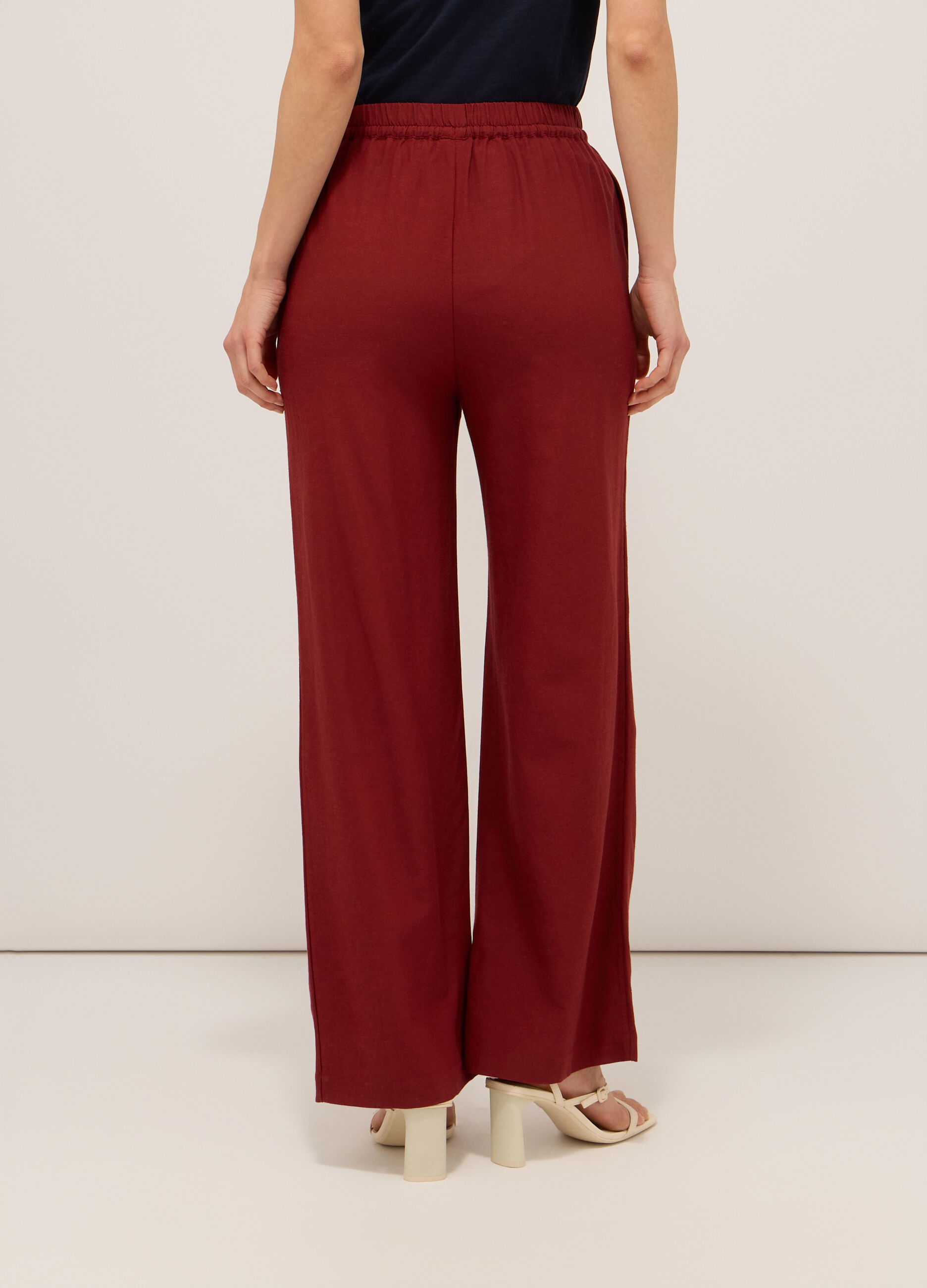 Pantaloni misto lino donna_1