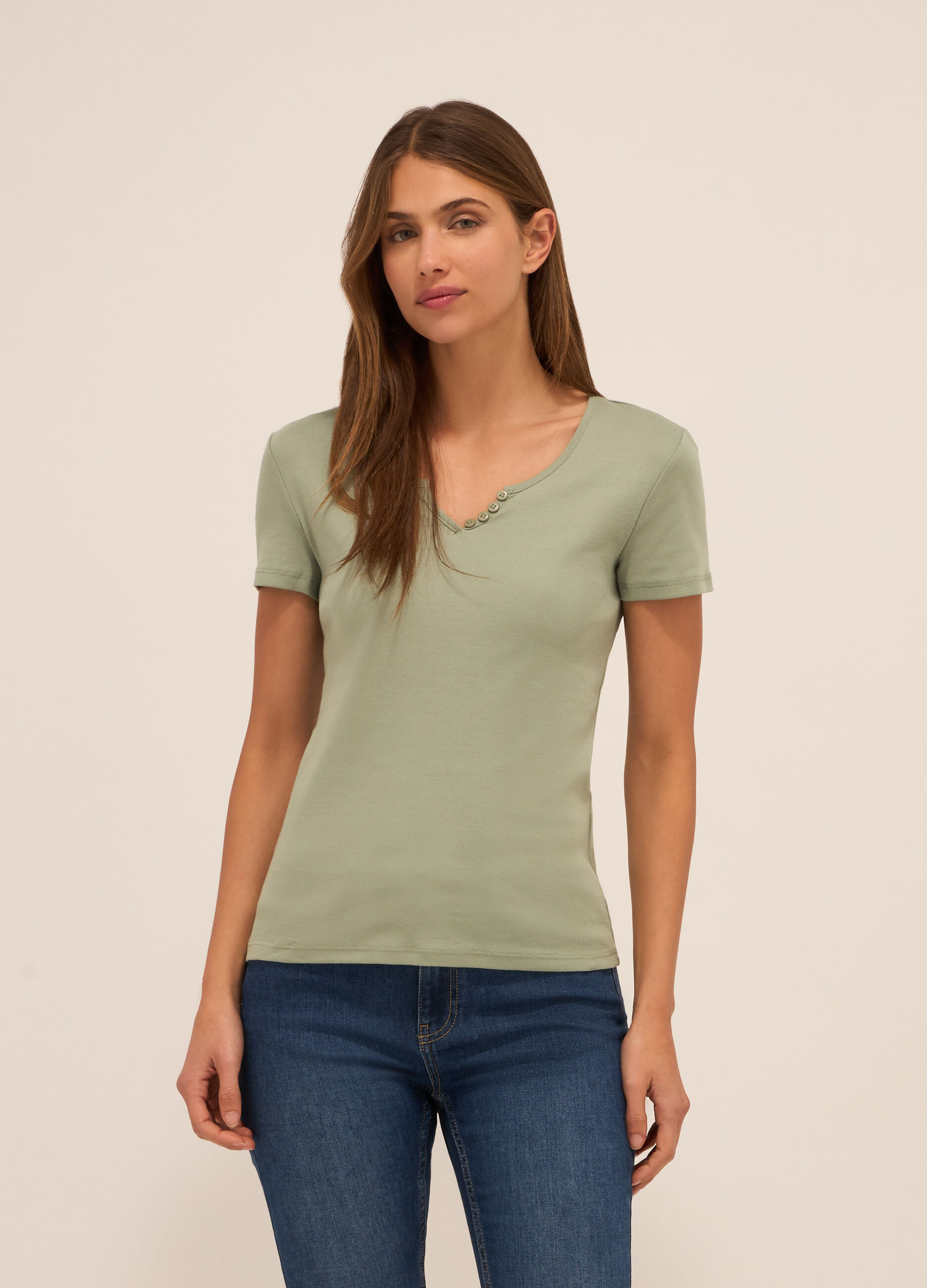 T-shirt in puro cotone donna_0