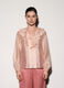 Camicia con scollo a V e rouches donna_1