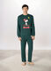 Pigiama lungo in cotone Snoopy uomo_0