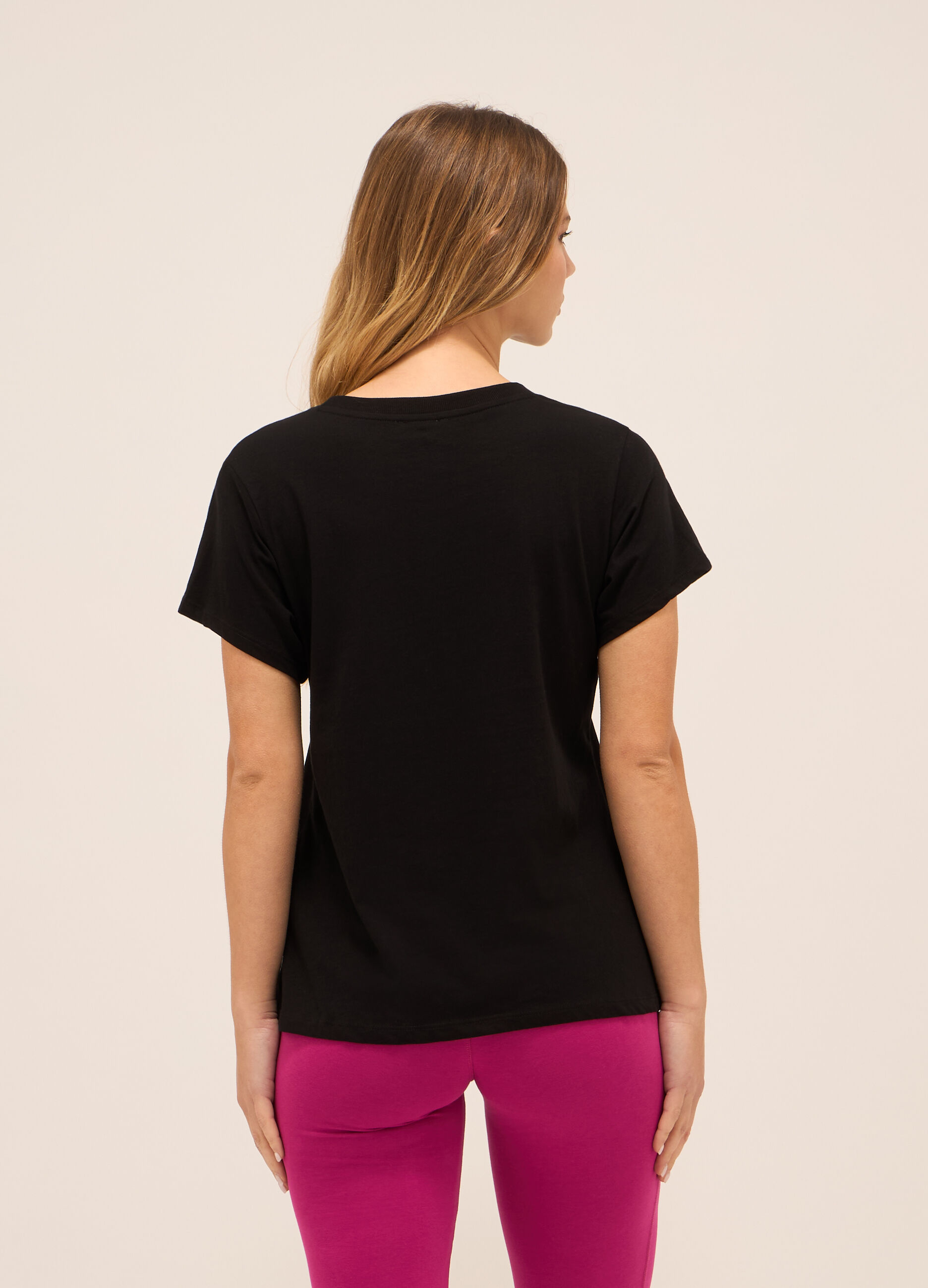 T-shirt in jersey di puro cotone donna_1