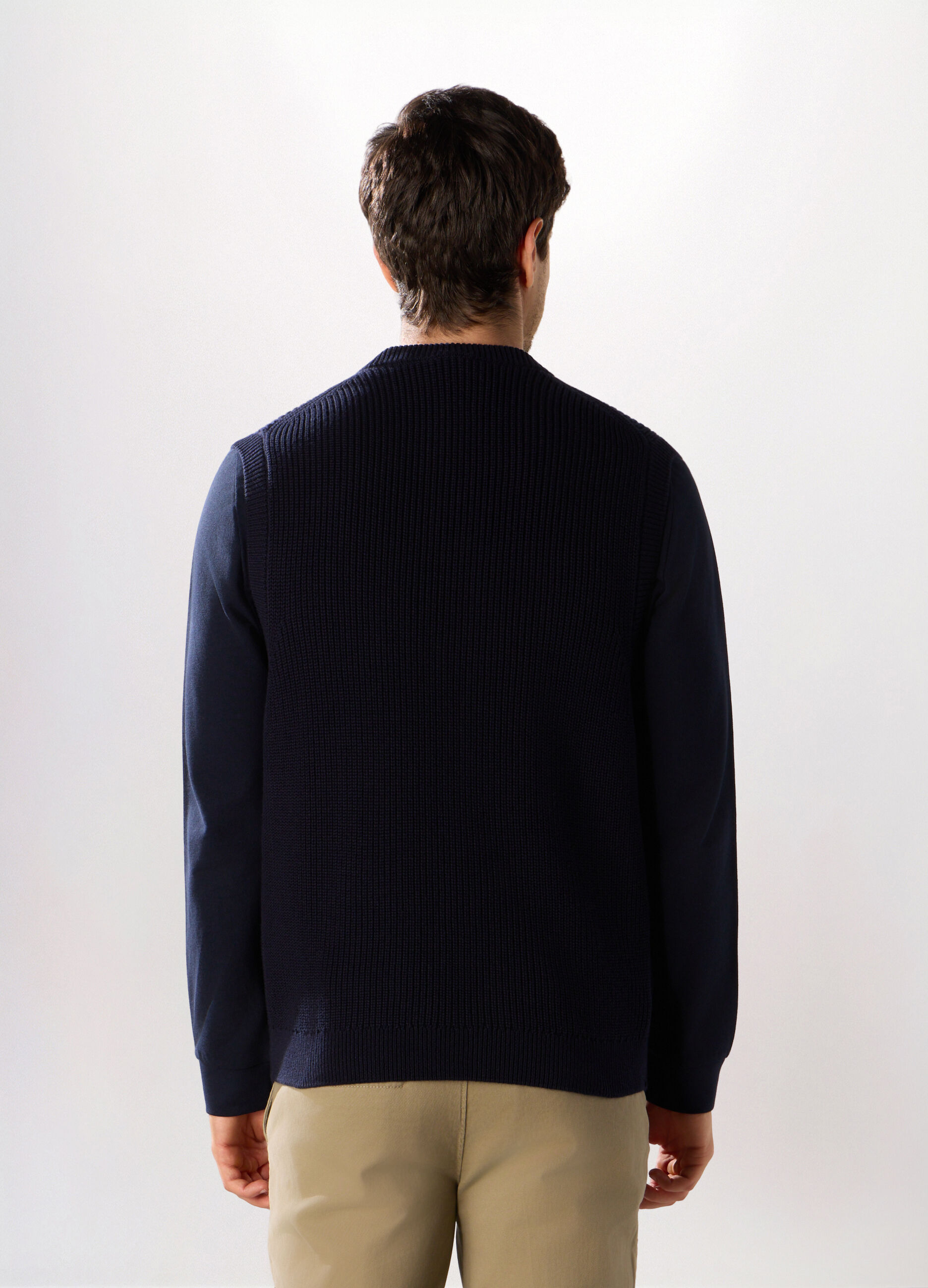 Gilet in cotone a coste inglesi uomo_1